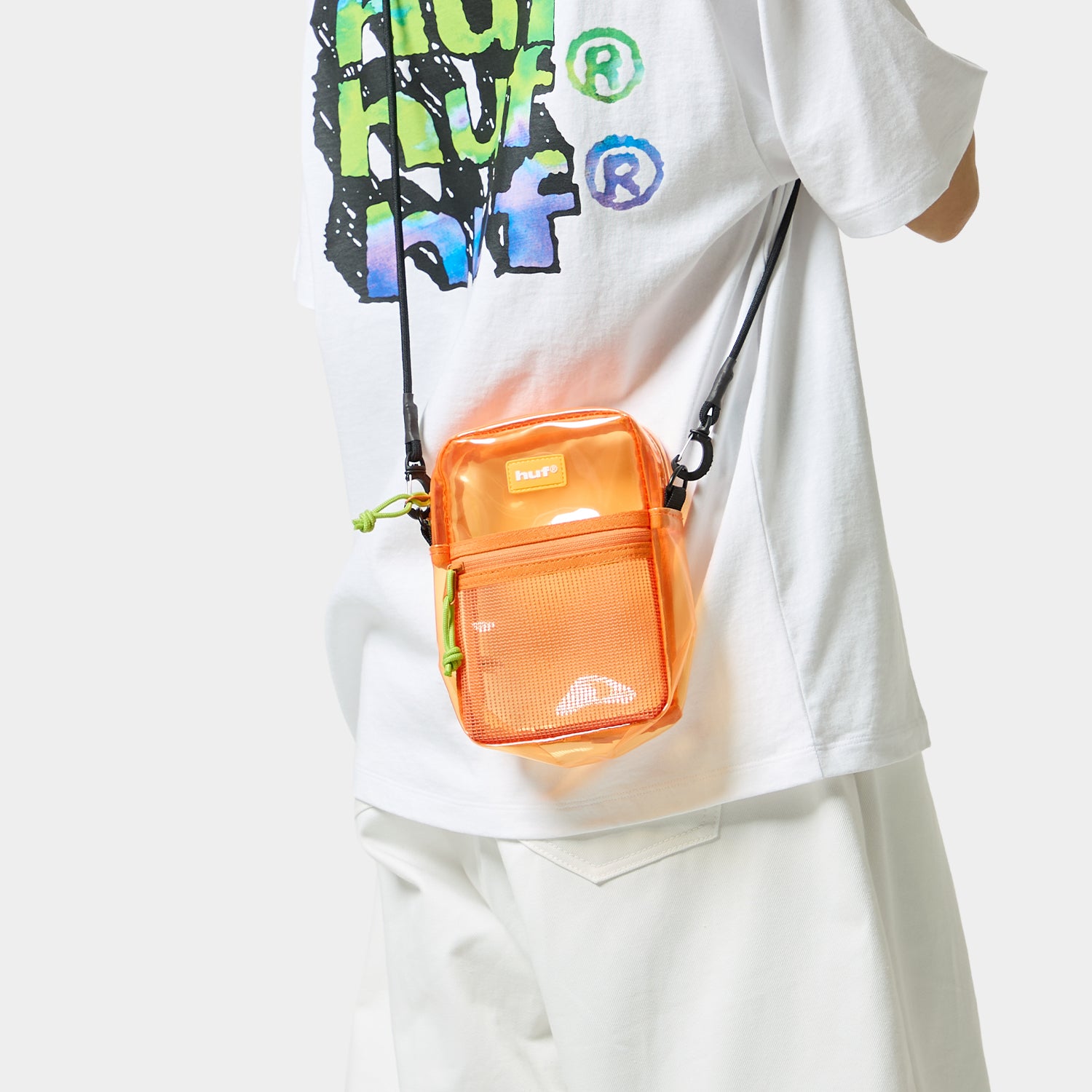 HUF (ハフ) Worldwide JP /BAGS(バッグ)/ MERCER TRANSPARENT SIDE BAG商品 / ORANGE