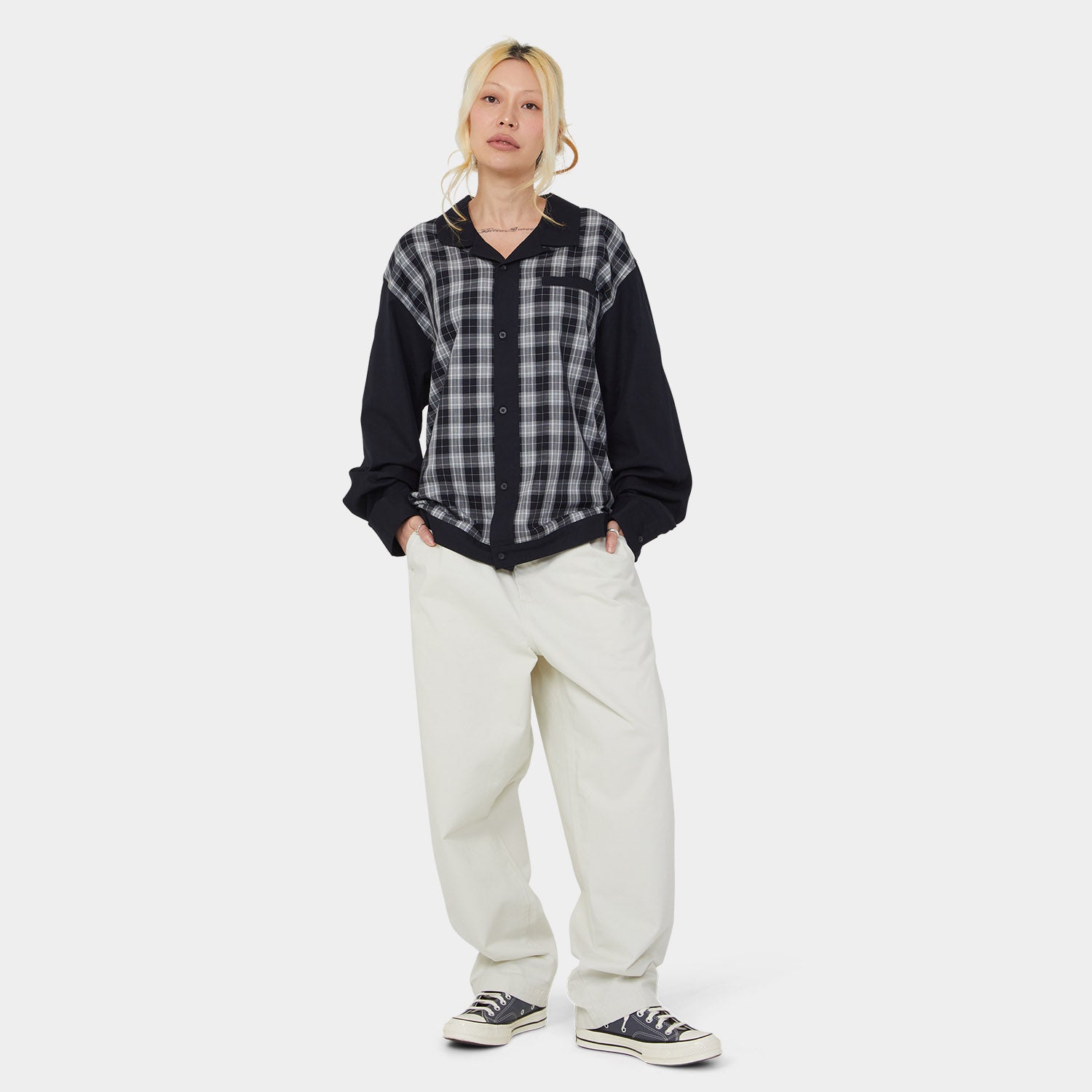 HUF (ハフ) Worldwide JP /TOPS & SHIRTS(トップス&シャツ)/ COOLIDGE PLAID LS SHIRT商品 / BLACK