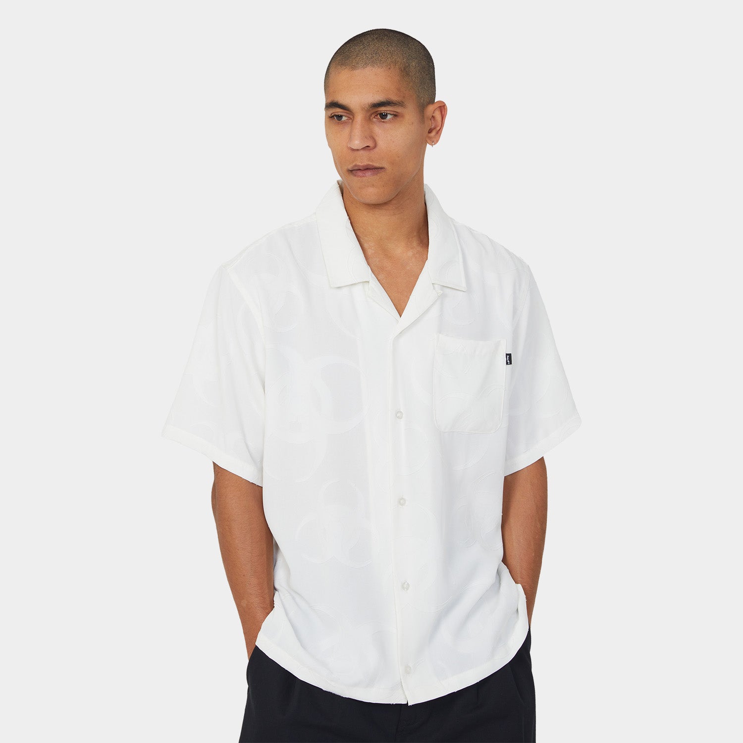 HUF (ハフ) Worldwide JP /TOPS & SHIRTS(トップス&シャツ)/ SECTOR JACQUARD SHIRT商品 / DARK BERRY