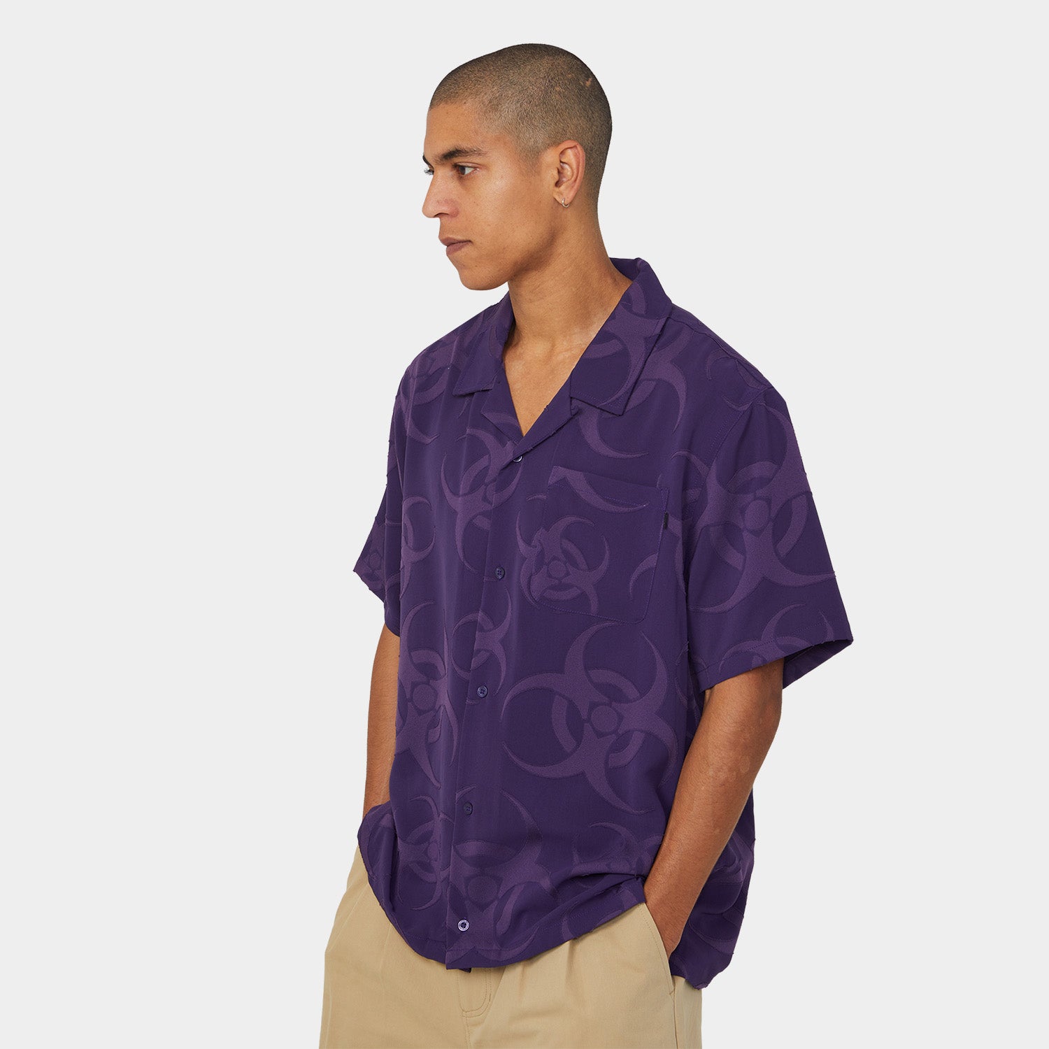 HUF (ハフ) Worldwide JP /TOPS & SHIRTS(トップス&シャツ)/ SECTOR JACQUARD SHIRT商品 / DARK BERRY