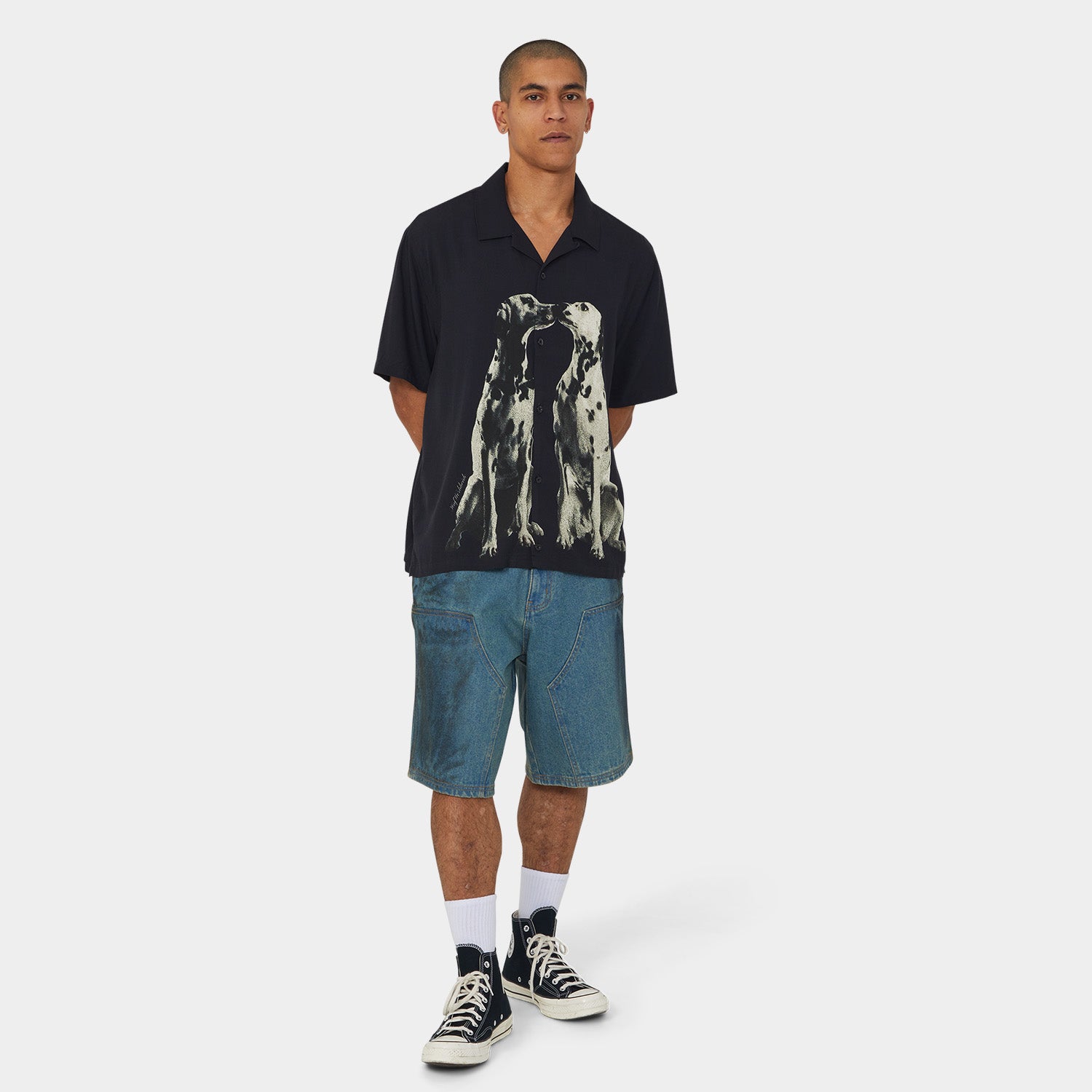 HUF (ハフ) Worldwide JP /TOPS & SHIRTS(トップス&シャツ)/ DOGGED RESORT SHIRT商品 / BLACK