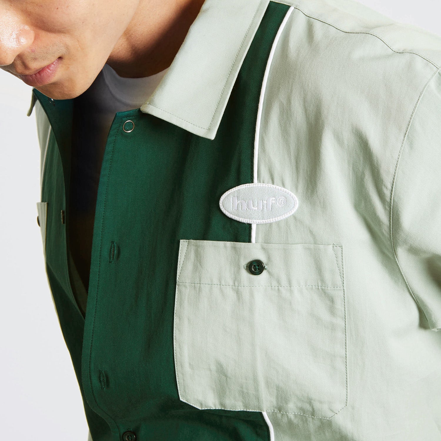 HUF (ハフ) Worldwide JP /TOPS & SHIRTS(トップス&シャツ)/ URETHANE WORK SHIRT商品 / BLACK