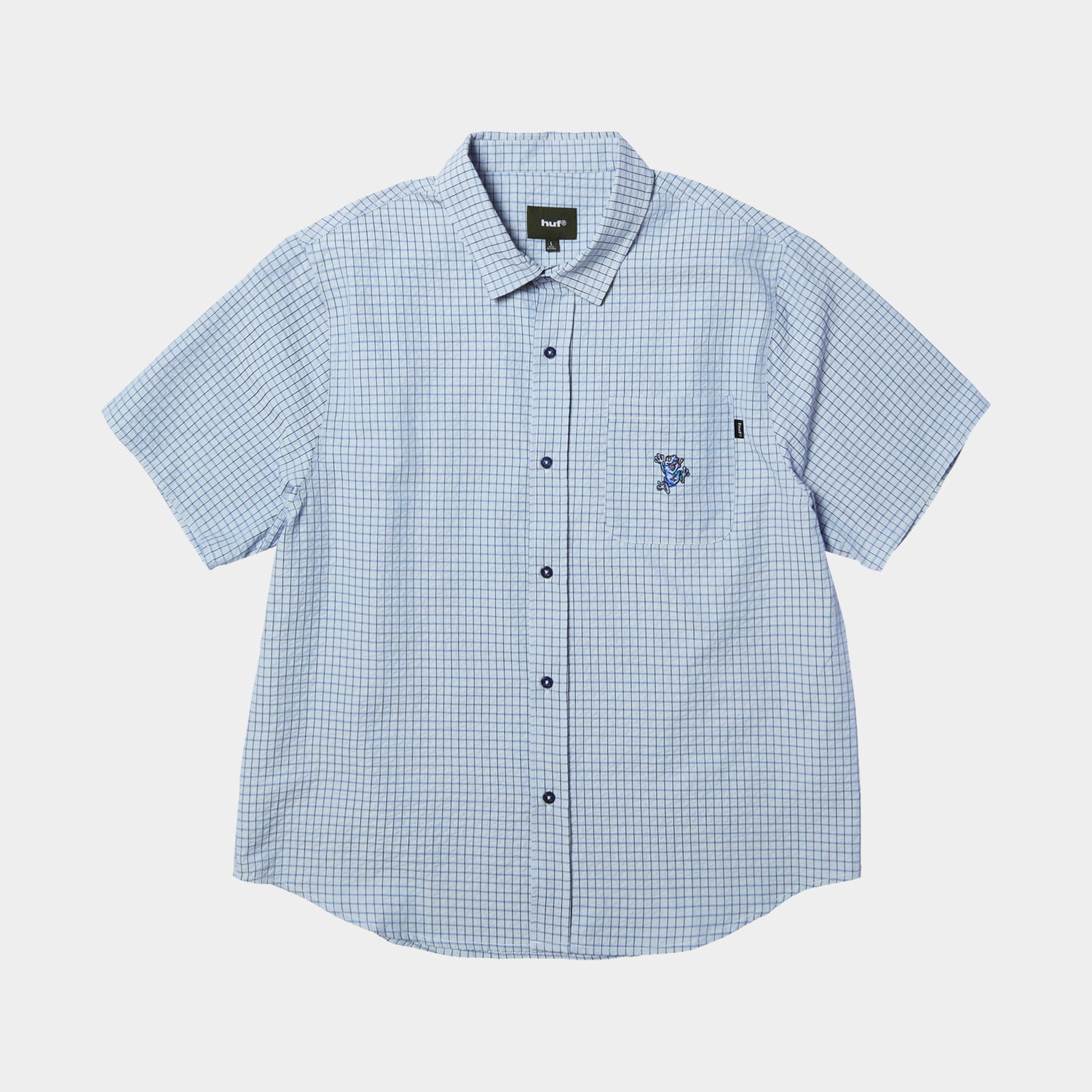 HUF (ハフ) Worldwide JP /T-SHIRTS(Tシャツ)/ STUCK ON YOU PLAID SHIRT商品 / ICE BLUE