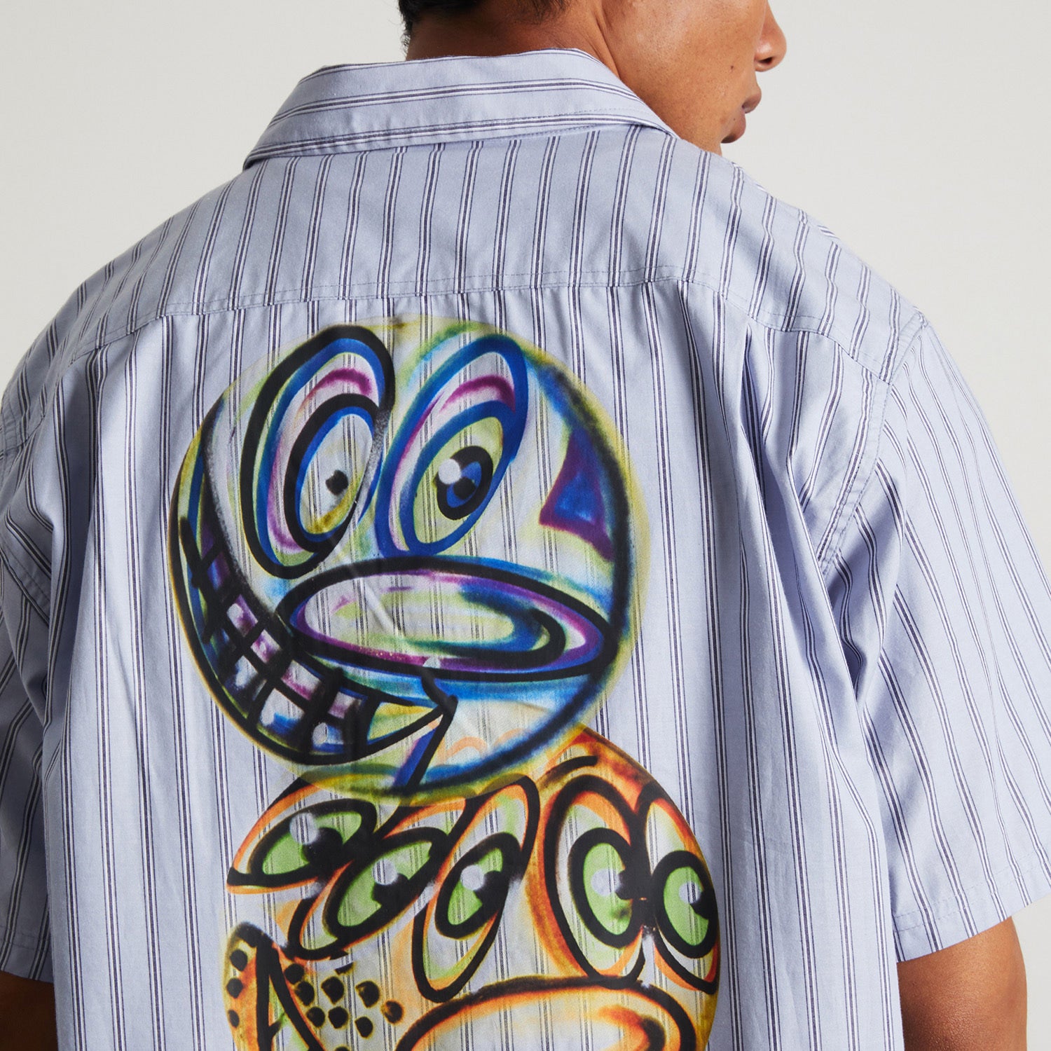HUF (ハフ) Worldwide JP /TOPS & SHIRTS(トップス&シャツ)/ KENNY SCHARF TELEVISION STRIPE SHIRT商品 / MULTI