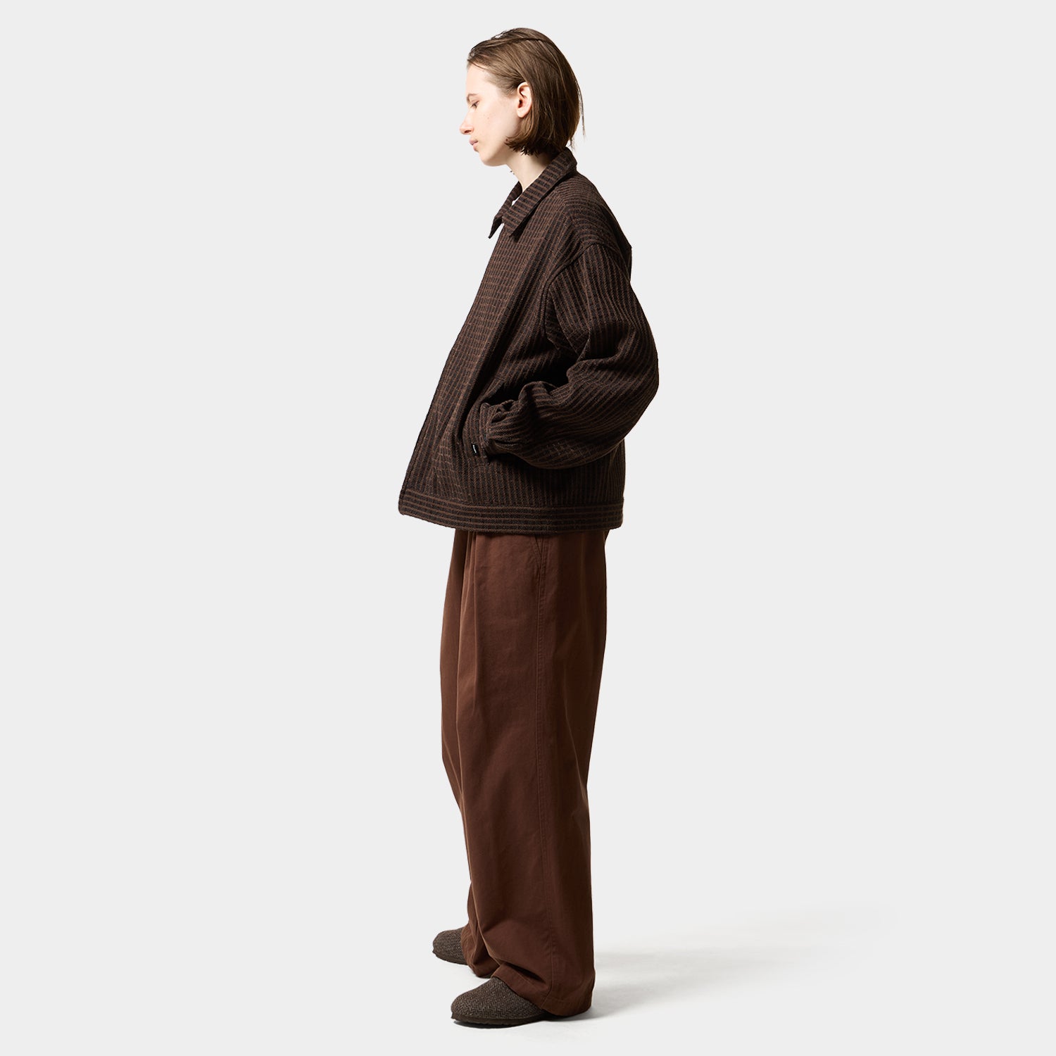 HUF (ハフ) Worldwide JP /TOPS & SHIRTS(トップス&シャツ)/ WAFFLE WEAVING ZIP LS SHIRT商品 / DESERT