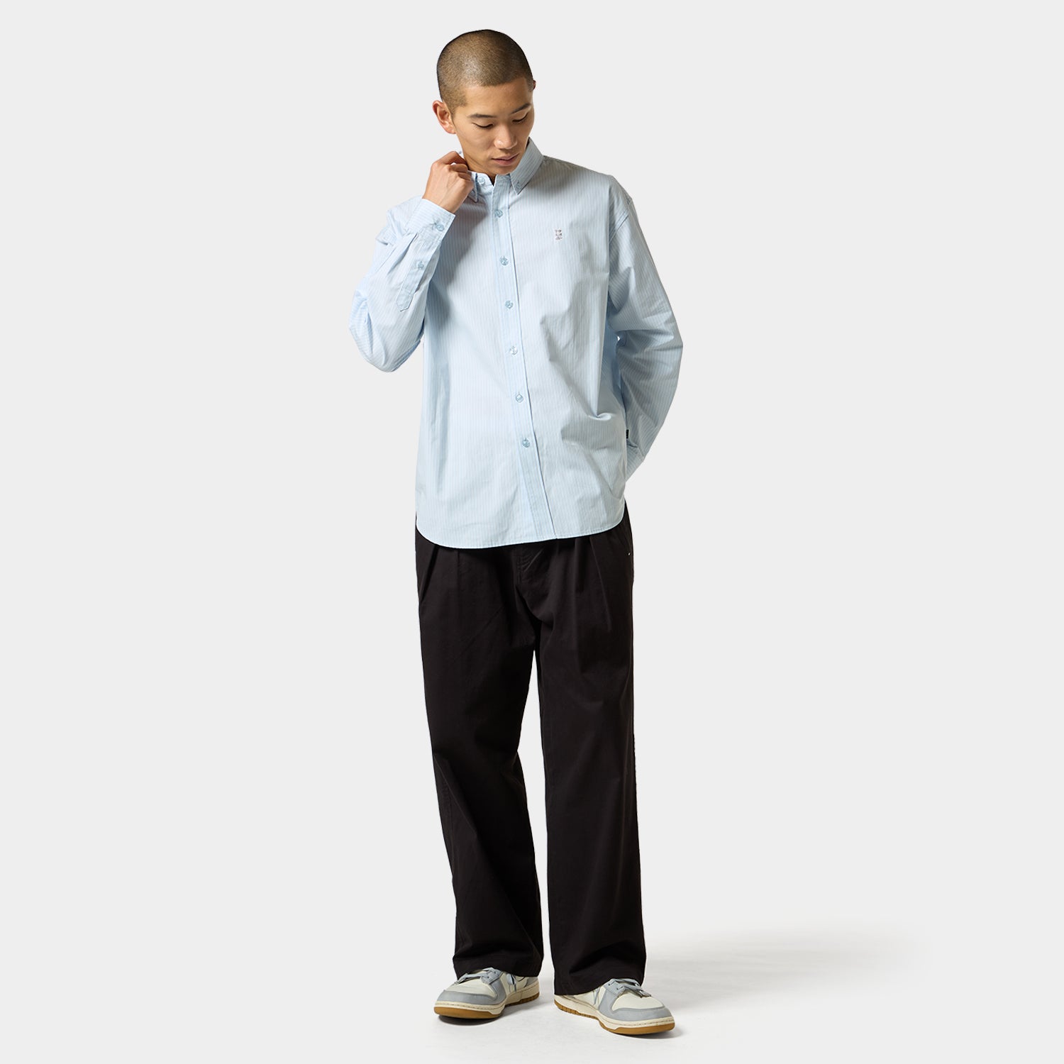 HUF (ハフ) Worldwide JP /TOPS & SHIRTS(トップス&シャツ)/ MEGABLAST STRIPE LS SHIRT商品 / BLUE STRIPE