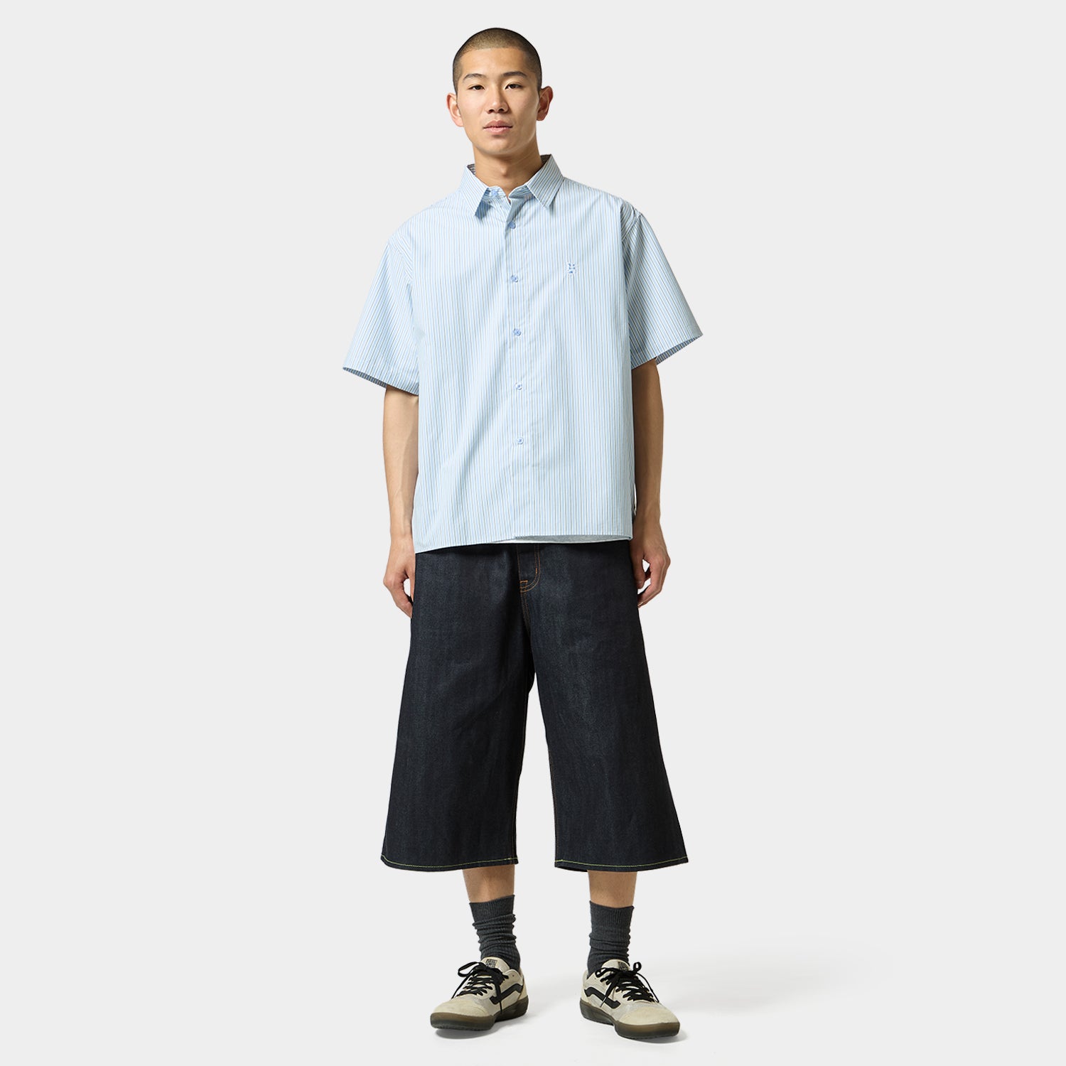 HUF (ハフ) Worldwide JP /TOPS & SHIRTS(トップス&シャツ)/ MEGABLAST STRIPE SHIRT商品 / LT BLUE