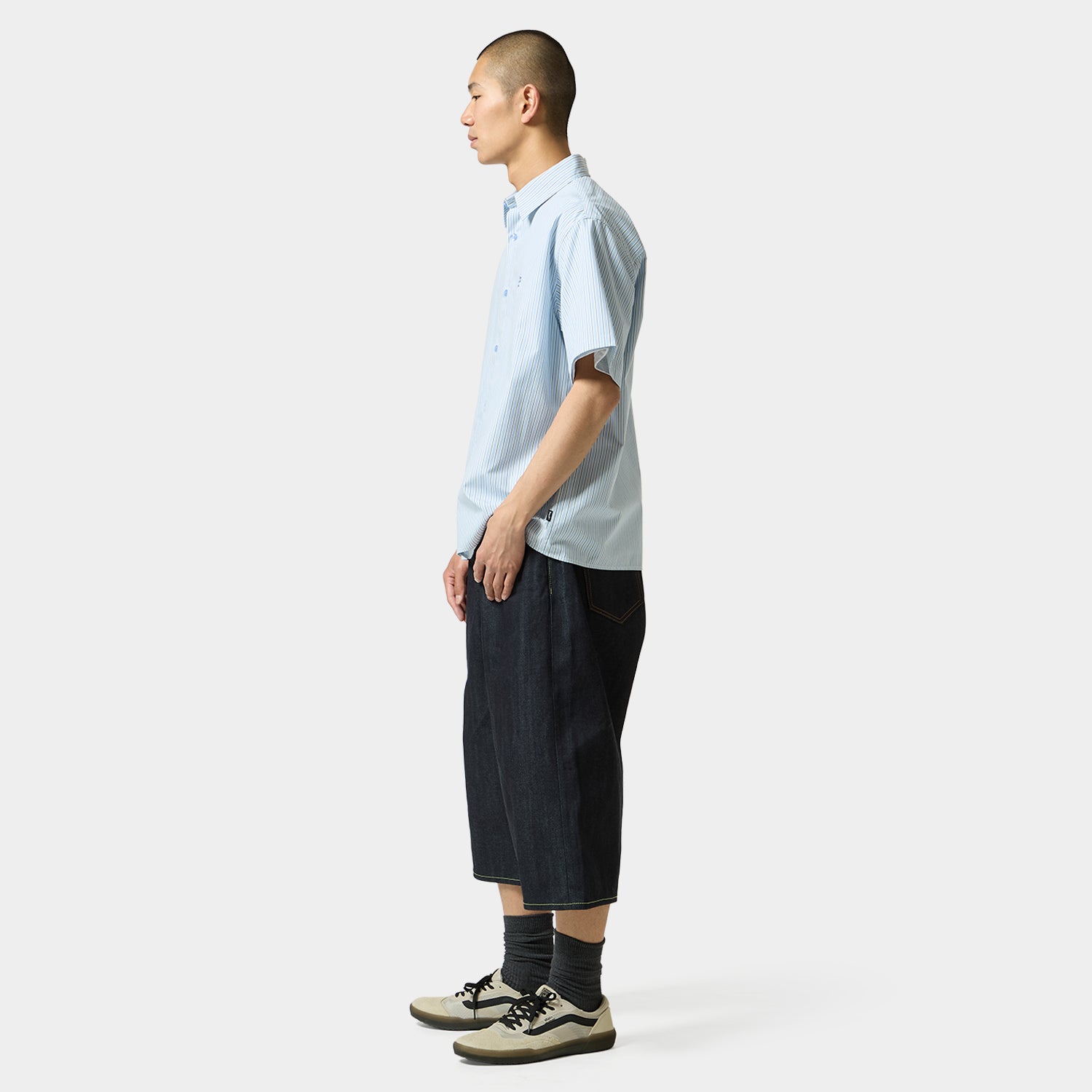 HUF (ハフ) Worldwide JP /TOPS & SHIRTS(トップス&シャツ)/ MEGABLAST STRIPE SHIRT商品 / LT BLUE