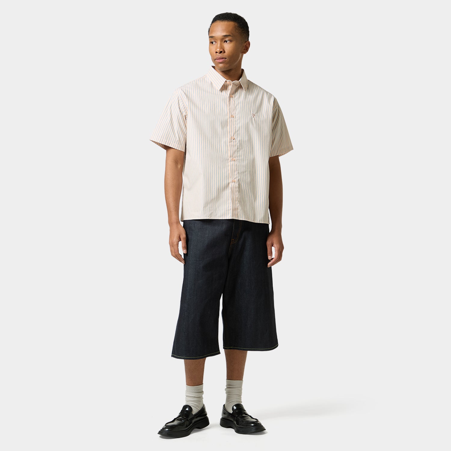 HUF (ハフ) Worldwide JP /TOPS & SHIRTS(トップス&シャツ)/ MEGABLAST STRIPE SHIRT商品 / LT BLUE