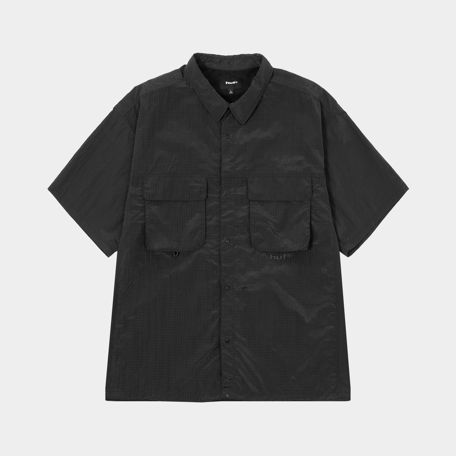 HUF (ハフ) Worldwide JP /TOPS & SHIRTS(トップス&シャツ)/ UTILITY NYLON SHEER SHIRT商品 / BLACK