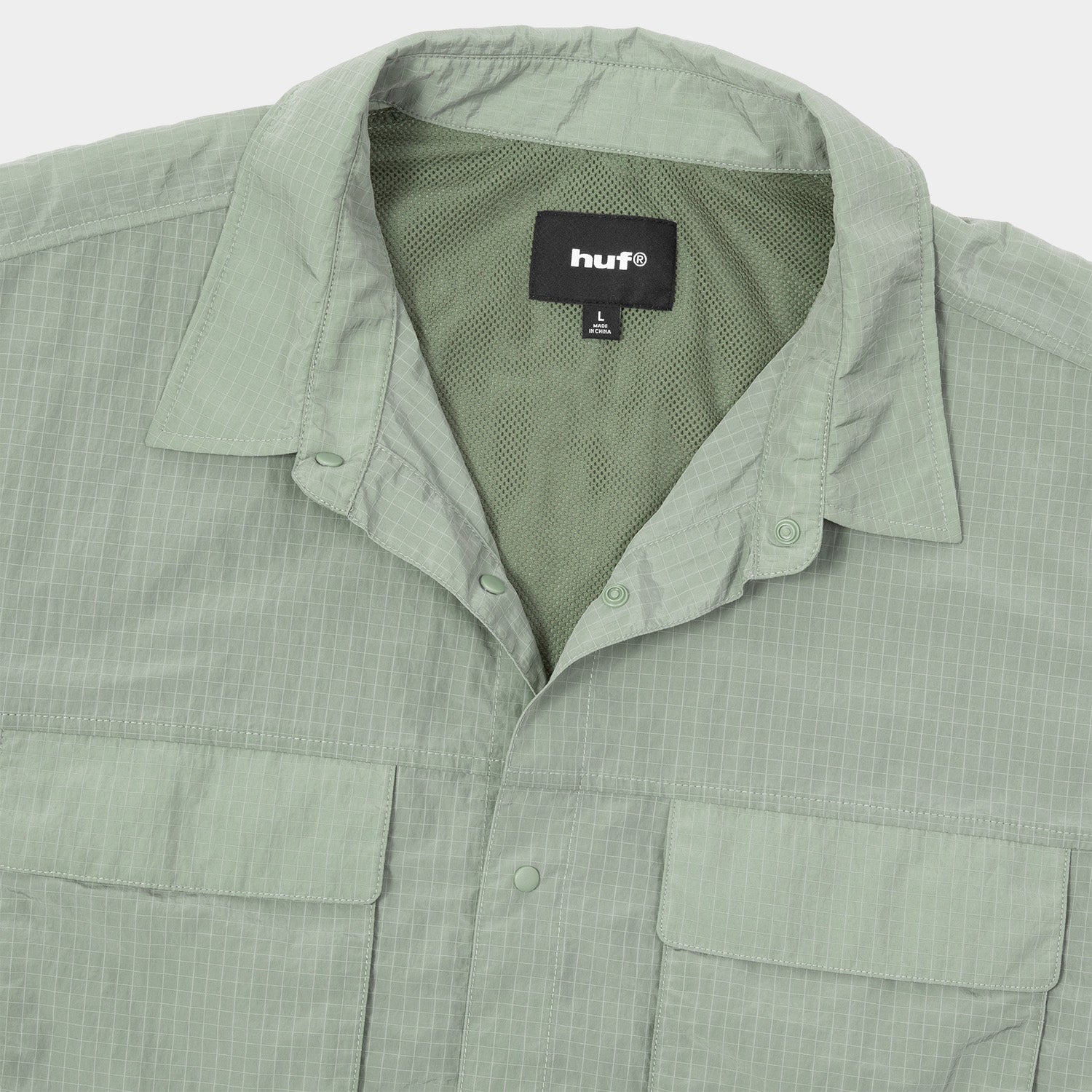 HUF (ハフ) Worldwide JP /TOPS & SHIRTS(トップス&シャツ)/ UTILITY NYLON SHEER SHIRT商品 / BLACK