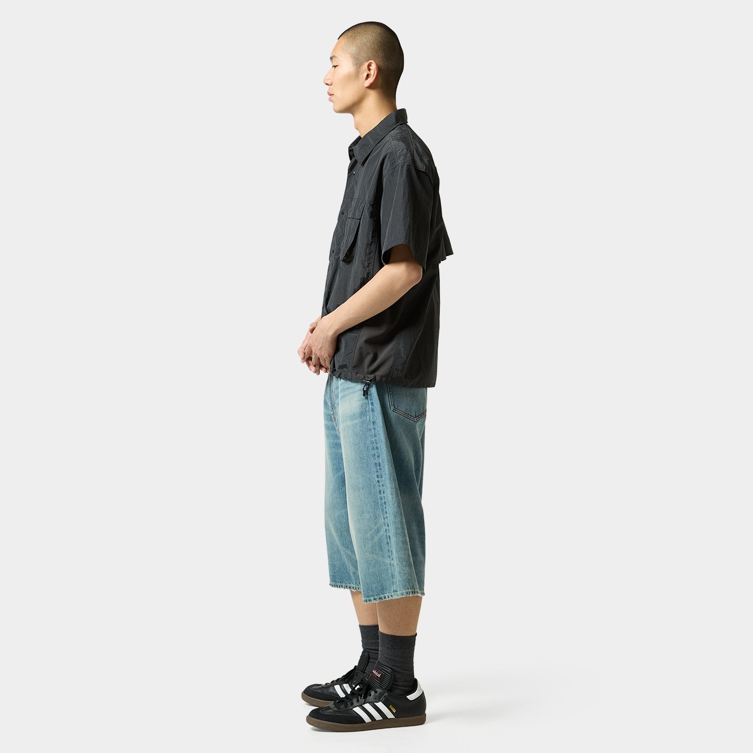 HUF (ハフ) Worldwide JP /TOPS & SHIRTS(トップス&シャツ)/ UTILITY NYLON SHEER SHIRT商品 / BLACK