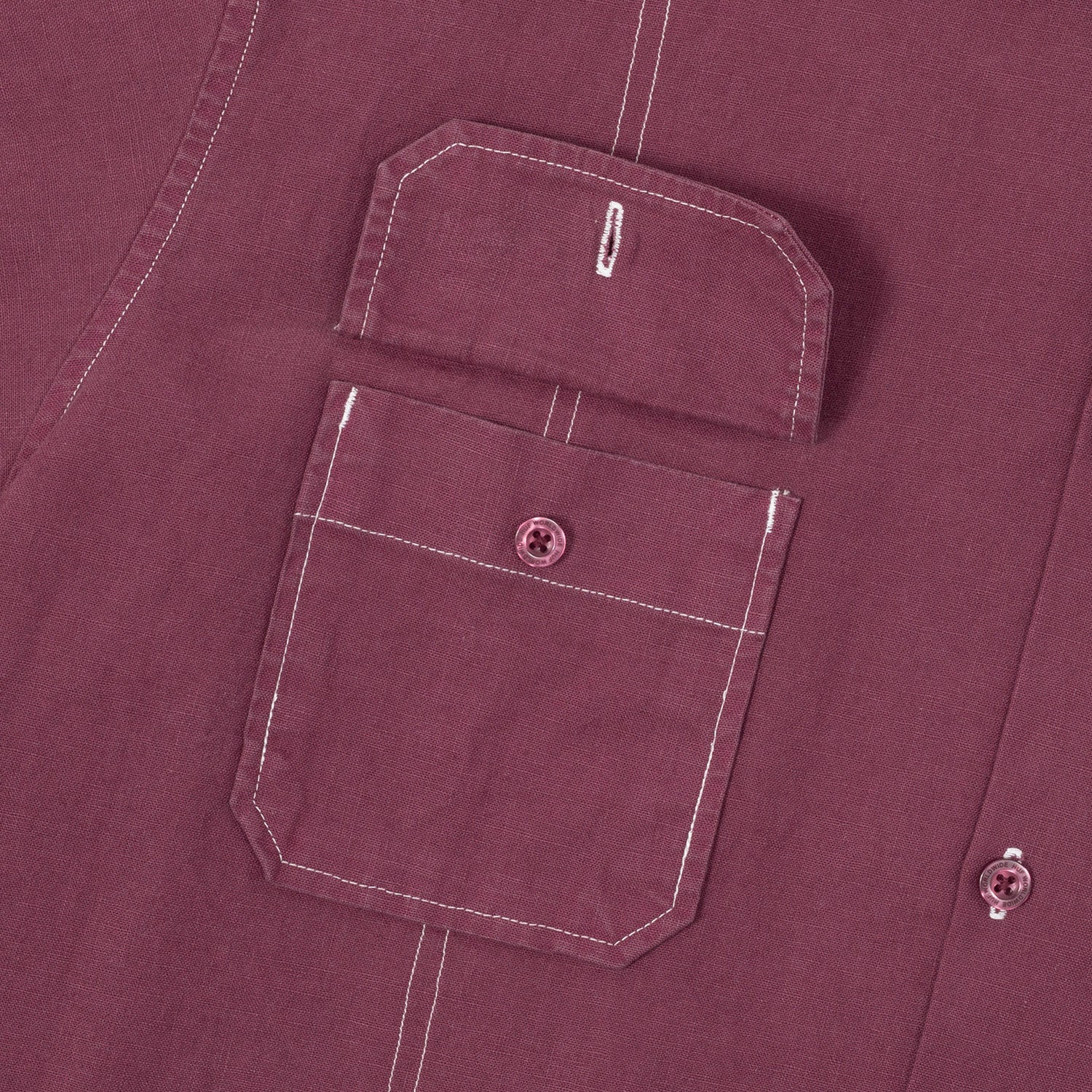HUF (ハフ) Worldwide JP /TOPS & SHIRTS(トップス&シャツ)/ huf CO-OP CONTRAST DYED SHIRT商品 / BURGUNDY