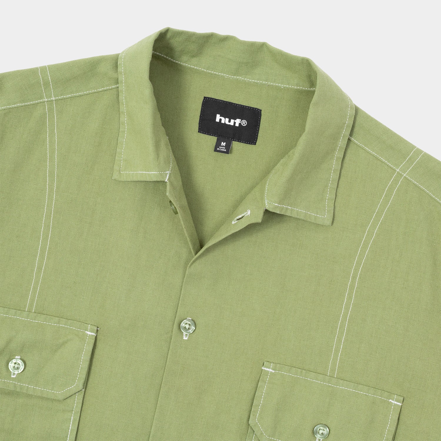 HUF (ハフ) Worldwide JP /TOPS & SHIRTS(トップス&シャツ)/ huf CO-OP CONTRAST DYED SHIRT商品 / BURGUNDY