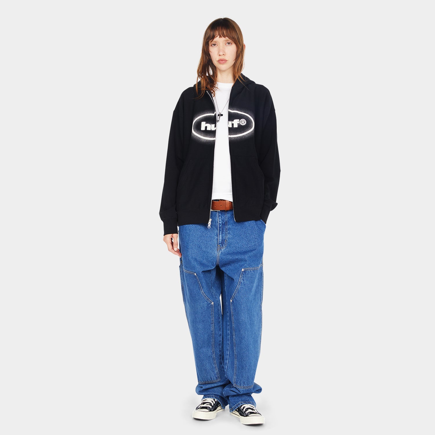 HUF (ハフ) Worldwide JP /HOODIES(パーカー)/ DISNEY | HUF MICKEY SPRAY FULL ZIP HOODIE商品 / BLACK