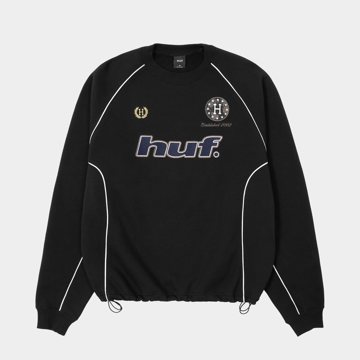 HUF (ハフ) Worldwide JP /SWEATSHIRTS(スウェットシャツ)/ LUX DRAWCORD CREW商品 / BLACK