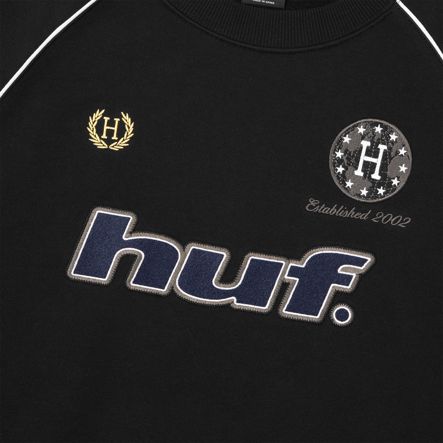 HUF (ハフ) Worldwide JP /SWEATSHIRTS(スウェットシャツ)/ LUX DRAWCORD CREW商品 / BLACK