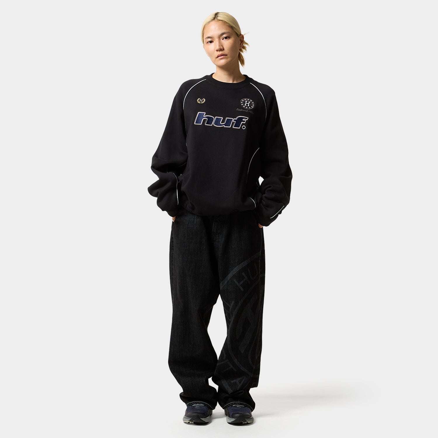 HUF (ハフ) Worldwide JP /SWEATSHIRTS(スウェットシャツ)/ LUX DRAWCORD CREW商品 / BISON
