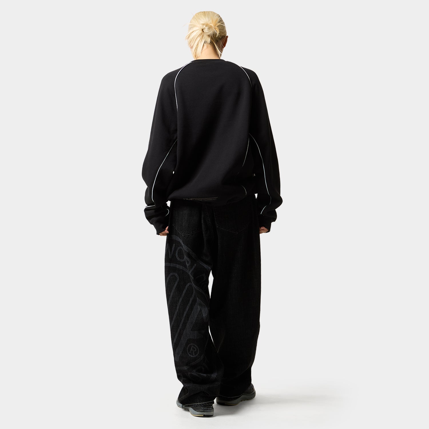 HUF (ハフ) Worldwide JP /SWEATSHIRTS(スウェットシャツ)/ LUX DRAWCORD CREW商品 / BLACK