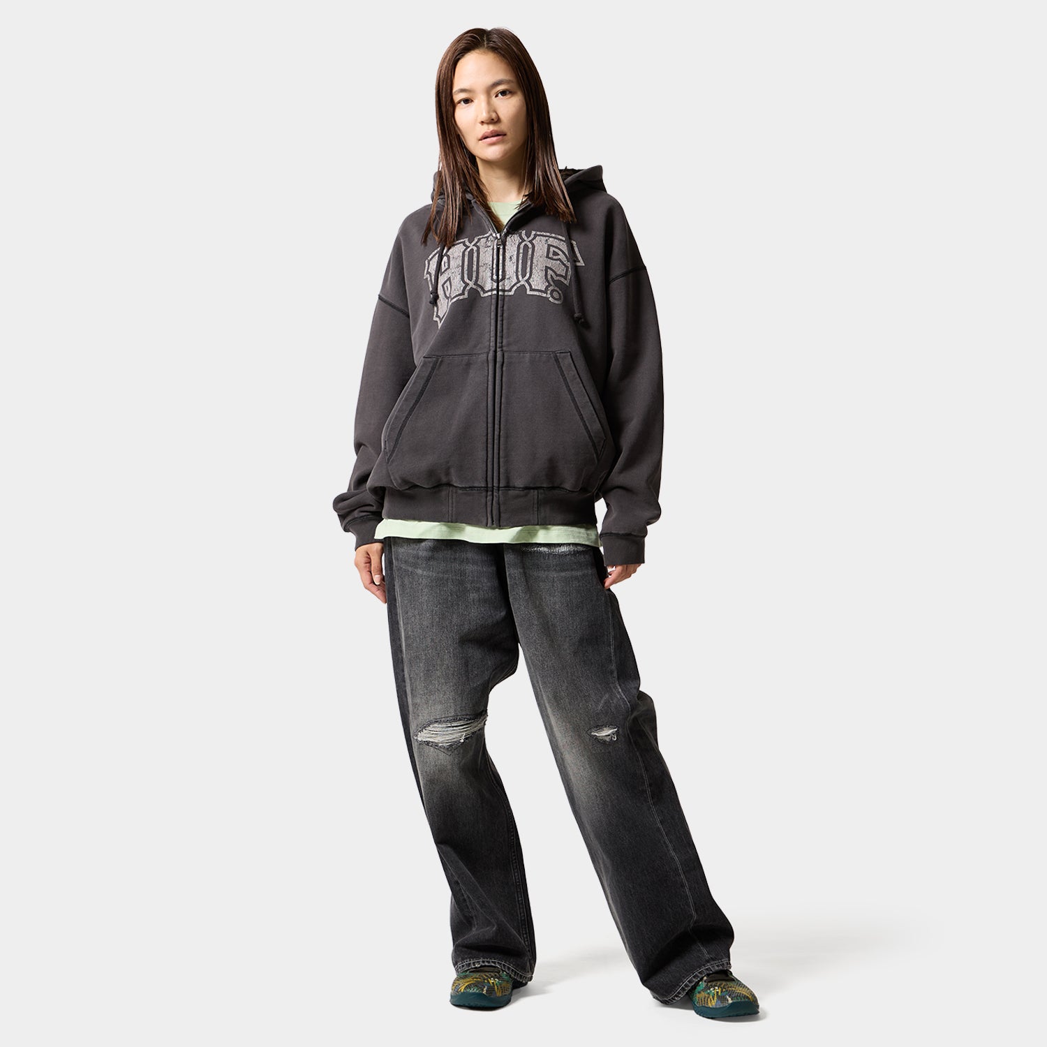 HUF (ハフ) Worldwide JP /HOODIES(パーカー)/ CLASSIC ARCH FULL ZIP HOODIE商品 / YELLOW