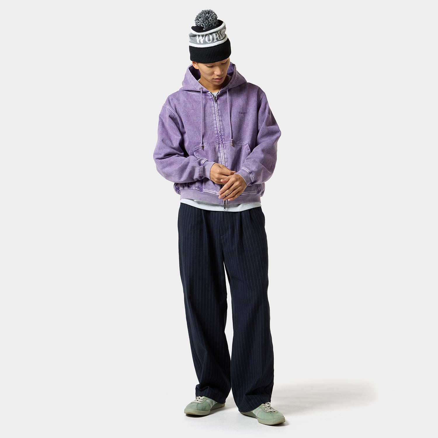 HUF (ハフ) Worldwide JP /HOODIES(パーカー)/ HUF eightynine WASHED FULL ZIP HOODIE商品 / PURPLE