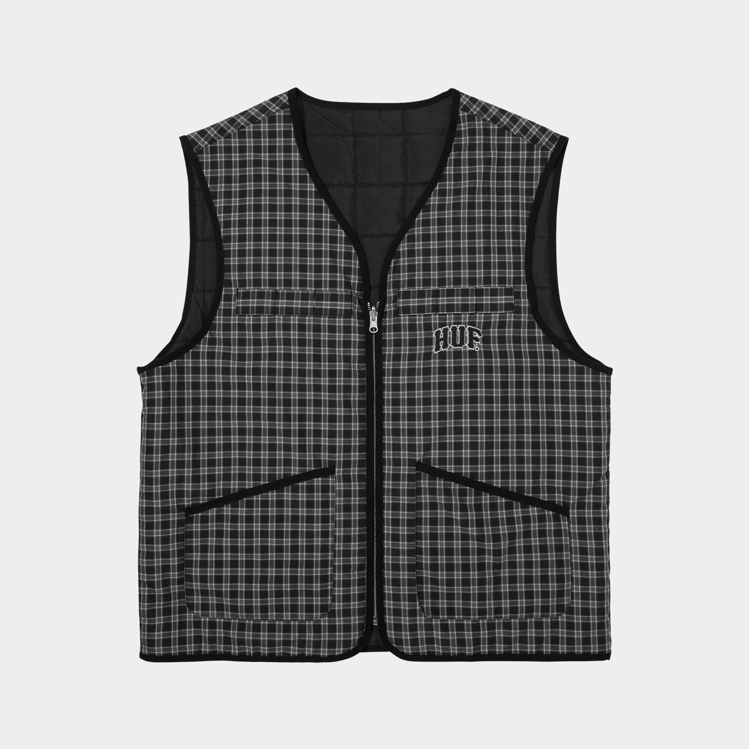 HUF (ハフ) Worldwide JP /JACKETS(ジャケット)/ POYNTER REVERSIBLE VEST商品 / BLACK