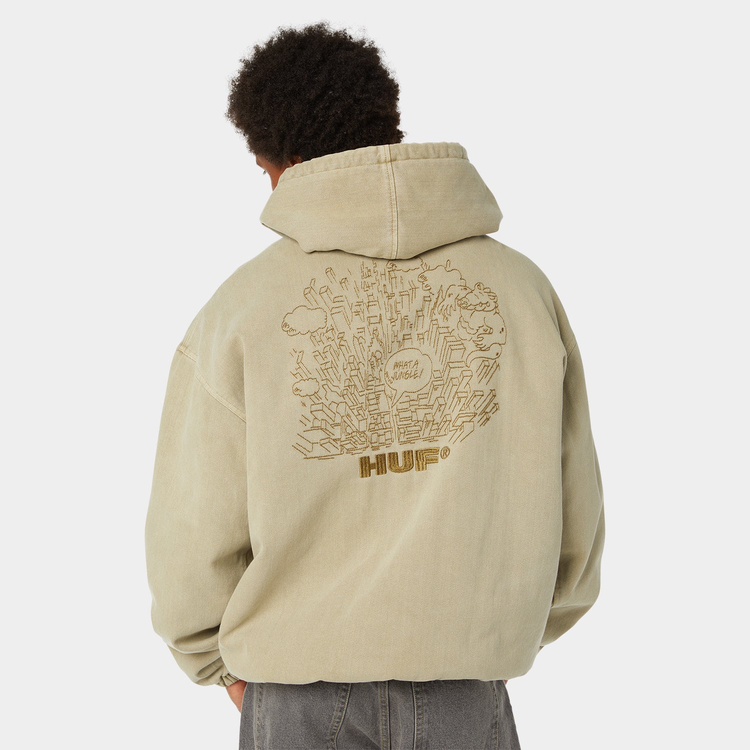 HUF (ハフ) Worldwide JP /JACKETS(ジャケット)/ WHAT A JUNGLE DENIM WORK JACKET商品 / EVERGREEN