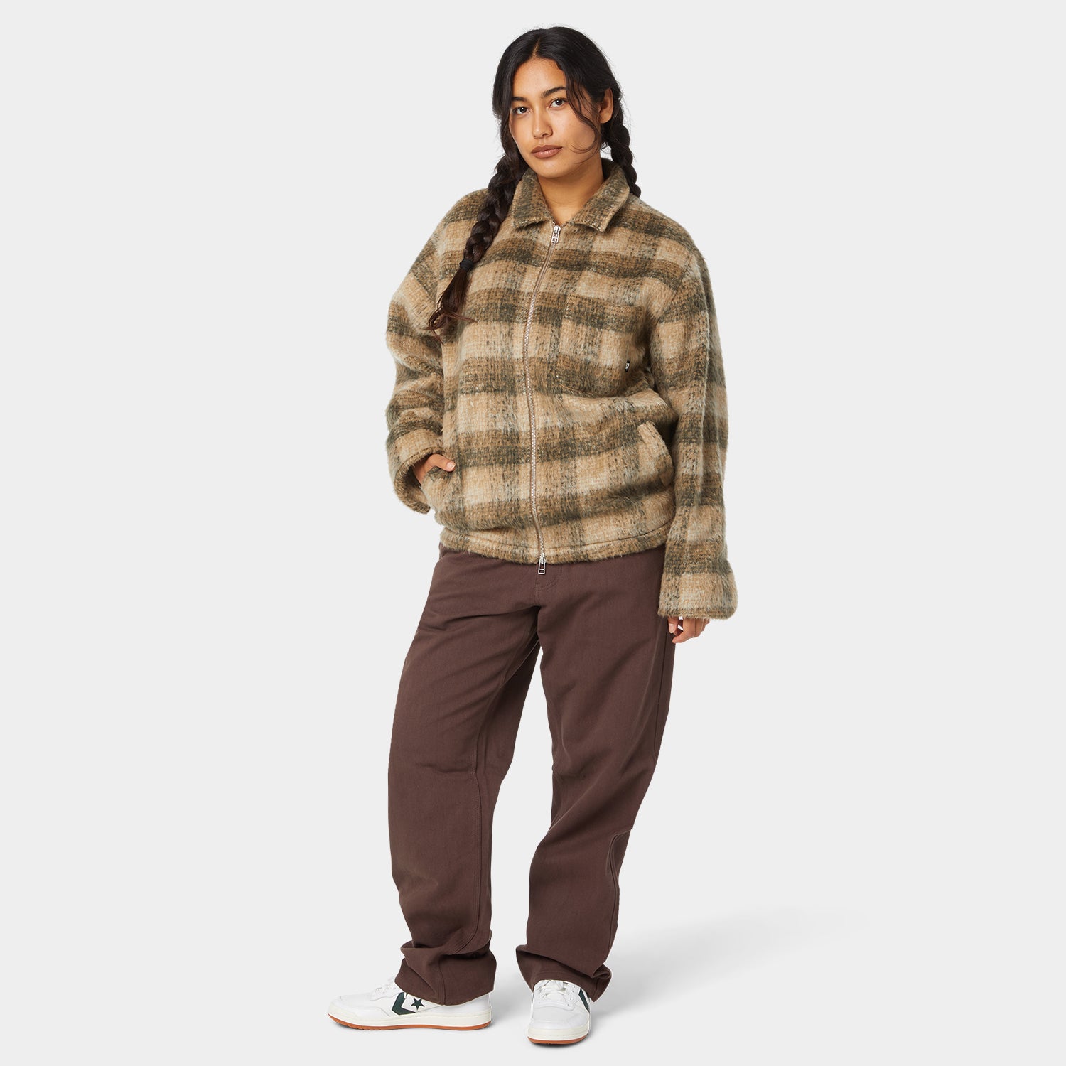 HUF (ハフ) Worldwide JP /()/ MEGABLAST PLAID JACKET商品 / DESERT