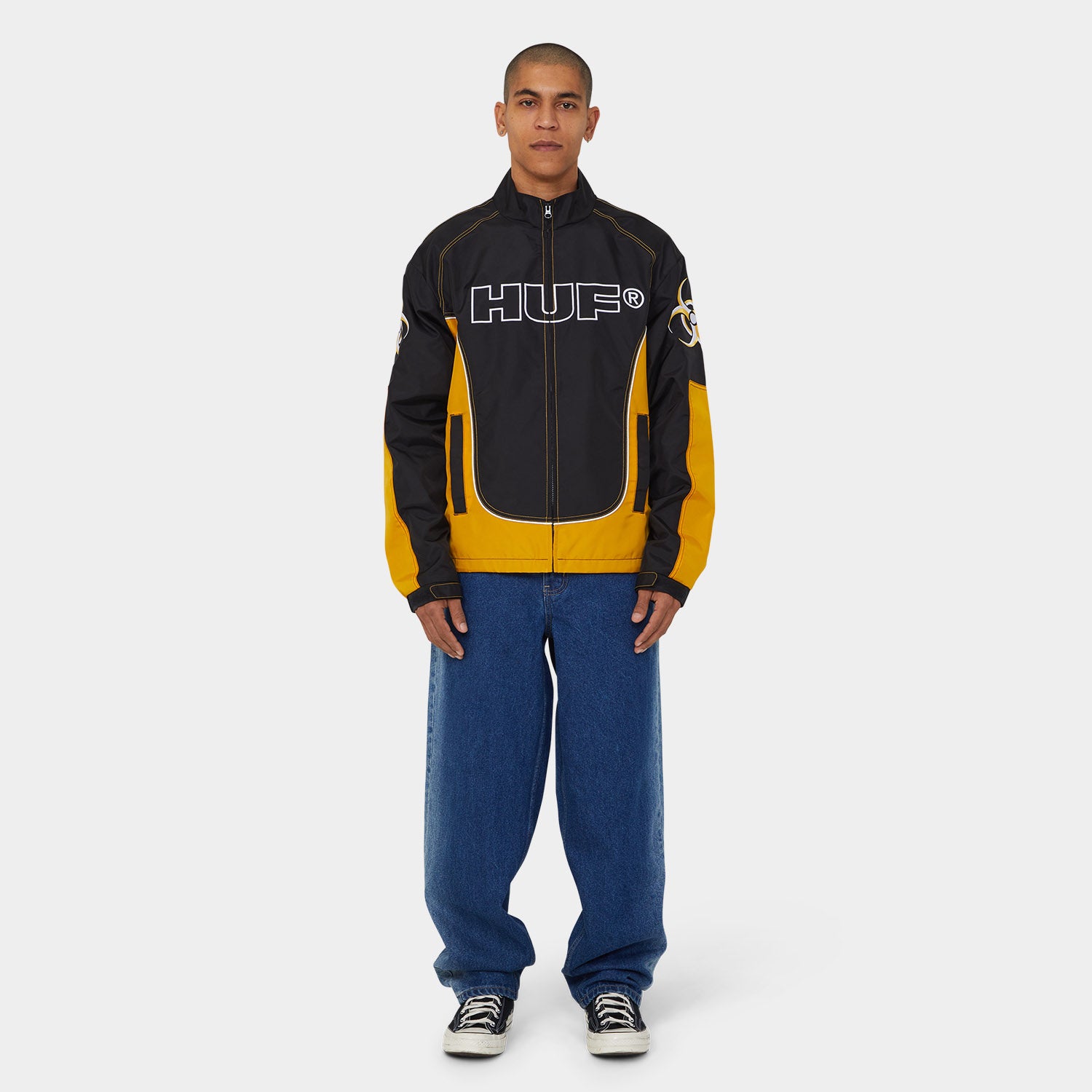 HUF (ハフ) Worldwide JP /JACKETS(ジャケット)/ SECTOR JACKET商品 / BLACK/YELLOW