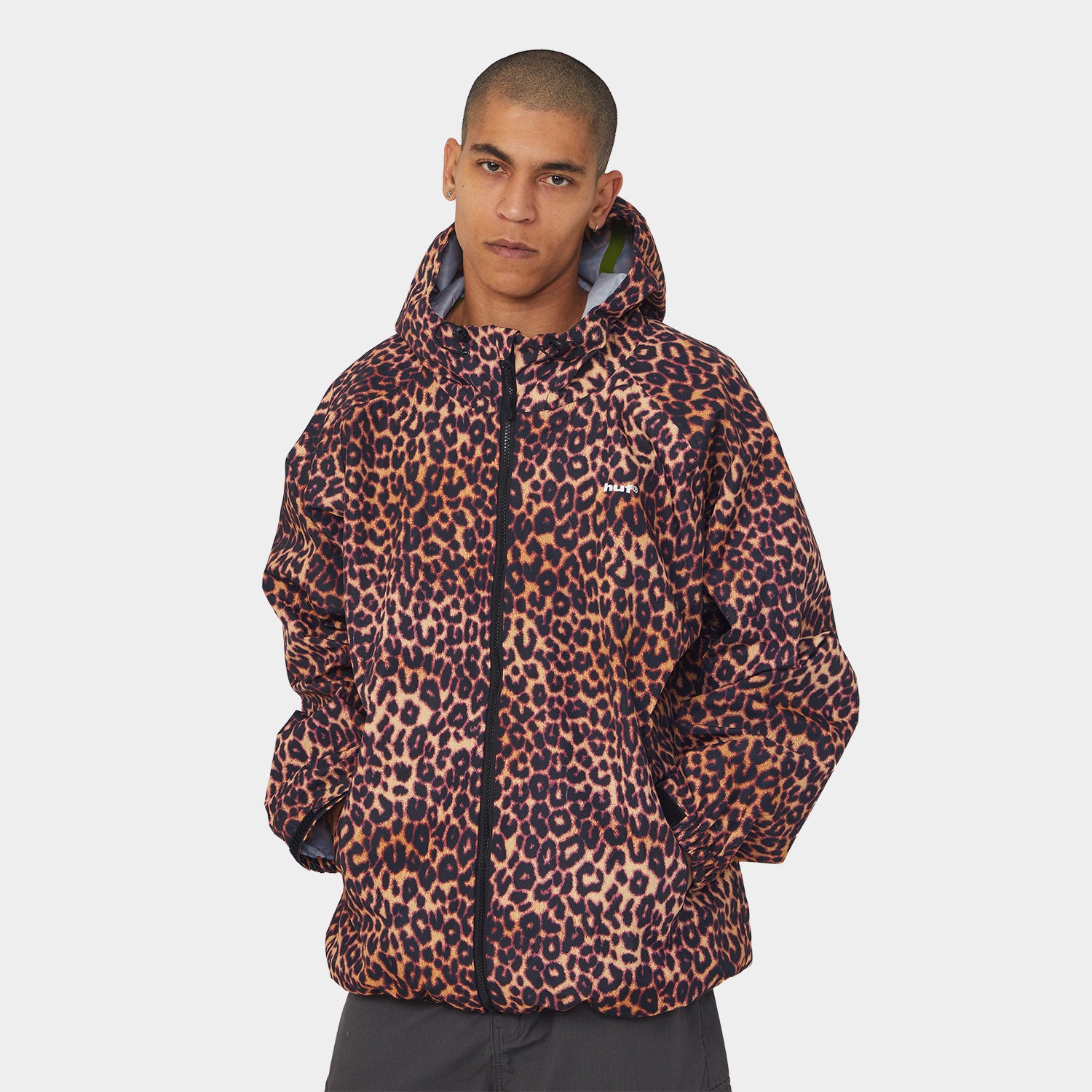 HUF (ハフ) Worldwide JP /JACKETS(ジャケット)/ RAINIER PRINTED SHELL JACKET商品 / BROWN
