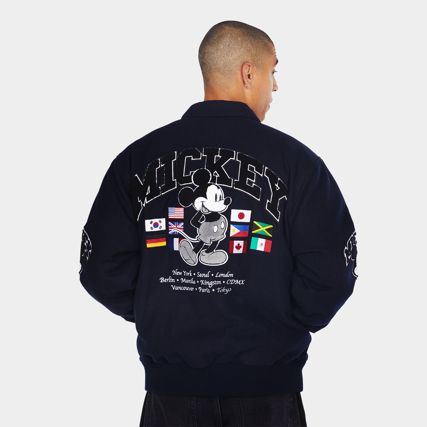 HUF (ハフ) Worldwide JP /JACKETS(ジャケット)/ DISNEY | HUF WORLDWIDE TOUR VARSITY JACKET商品 / NAVY