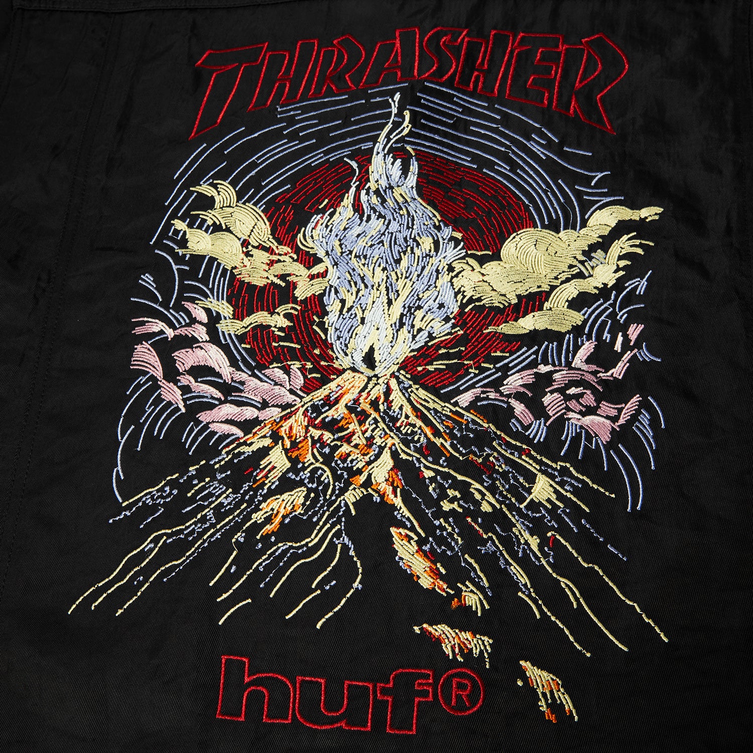 HUF (ハフ) Worldwide JP /JACKETS(ジャケット)/ HUF X THRASHER TRUCKER JACKET商品 / BLACK
