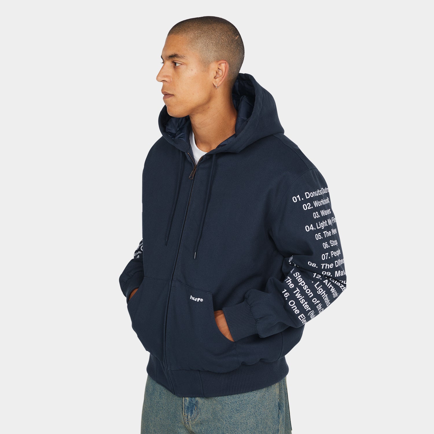 HUF (ハフ) Worldwide JP /JACKETS(ジャケット)/ HUF X J DILLA WORK JACKET商品 / NAVY