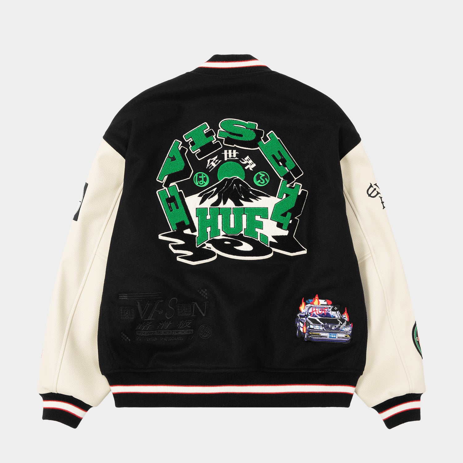 HUF (ハフ) Worldwide JP /JACKETS(ジャケット)/ HUF X EVISEN STADIUM LOGO JACKET商品 / BLACK
