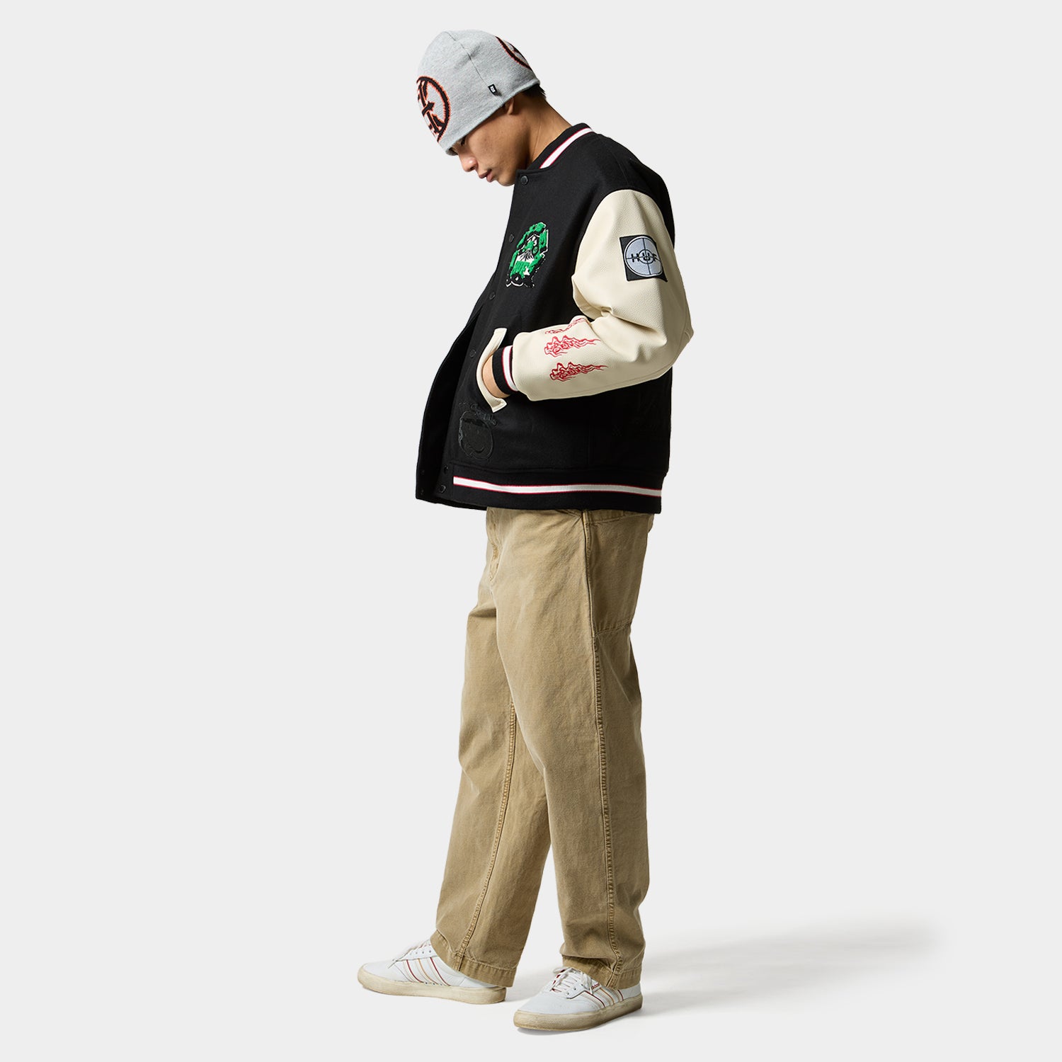 HUF (ハフ) Worldwide JP /JACKETS(ジャケット)/ HUF X EVISEN STADIUM LOGO JACKET商品 / BLACK