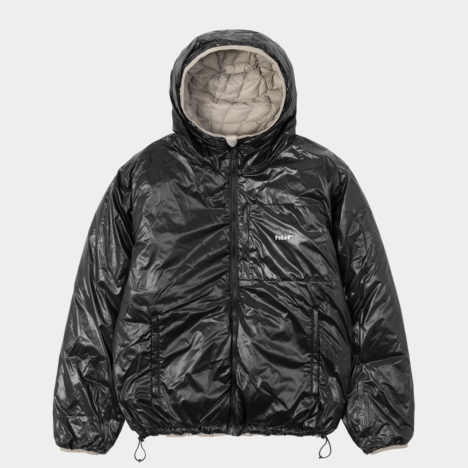 HUF (ハフ) Worldwide JP /JACKETS(ジャケット)/ HUF X TAION CASCADE PACKABLE HOODED DOWN JACKET商品 / BLACK