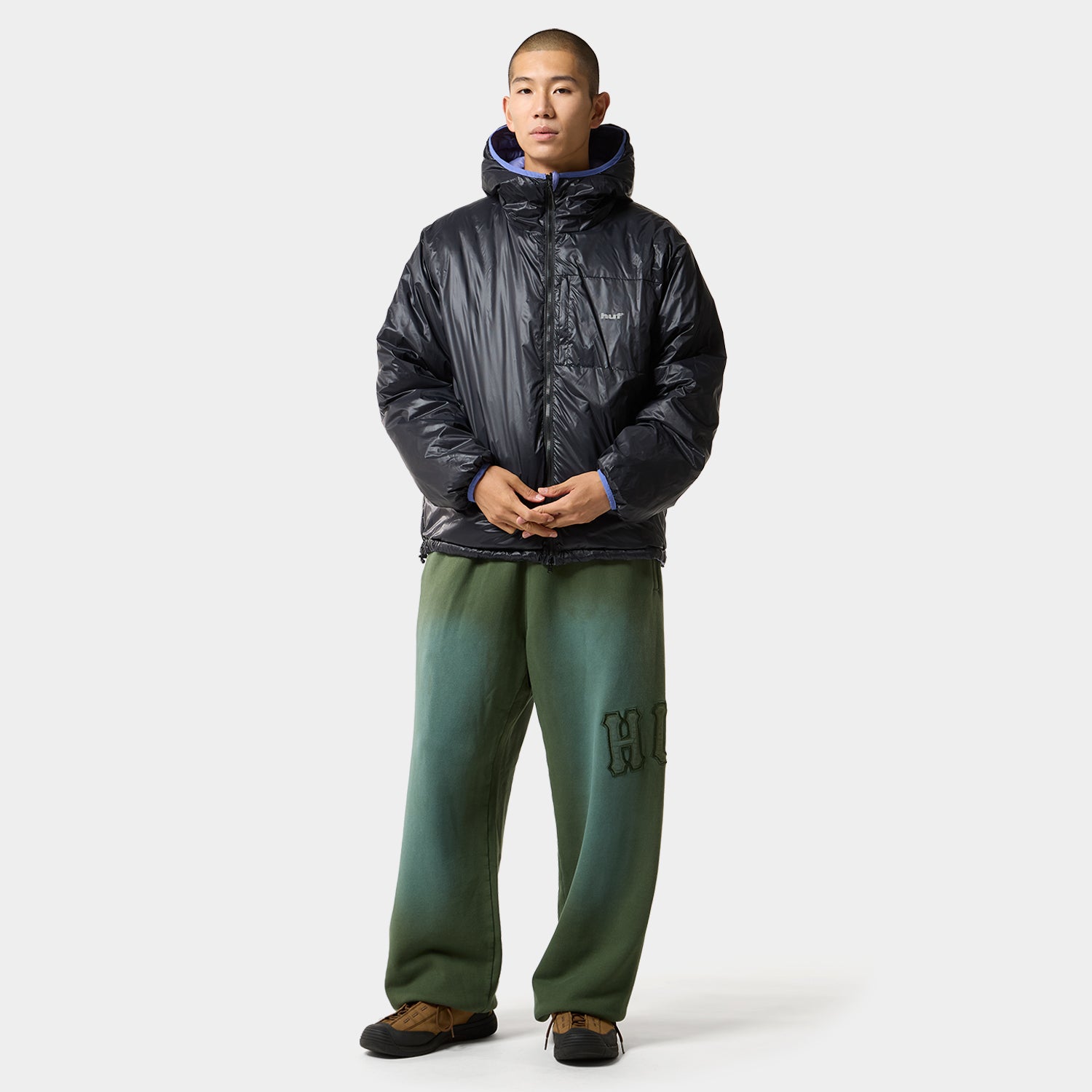 HUF (ハフ) Worldwide JP /JACKETS(ジャケット)/ HUF X TAION CASCADE PACKABLE HOODED DOWN JACKET商品 / BLACK