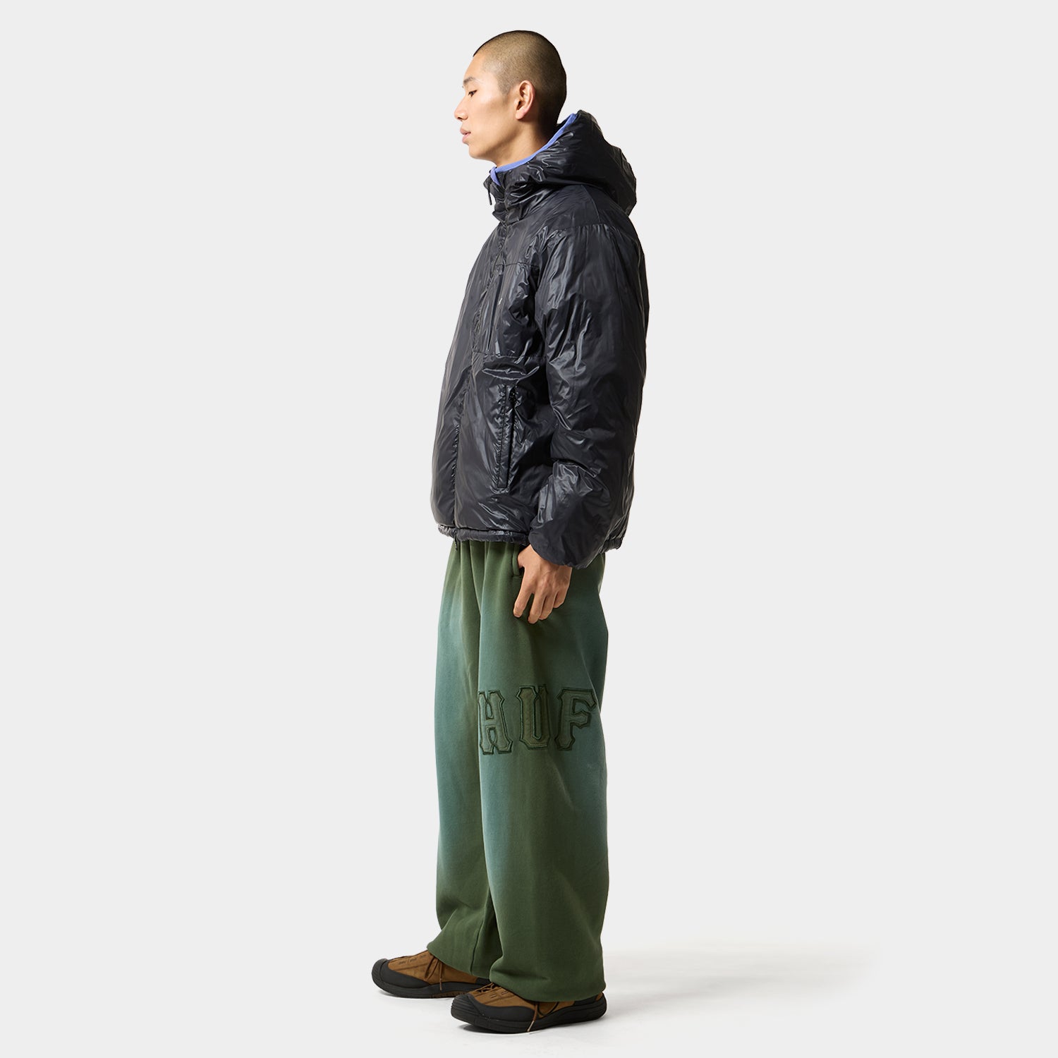 HUF (ハフ) Worldwide JP /JACKETS(ジャケット)/ HUF X TAION CASCADE PACKABLE HOODED DOWN JACKET商品 / BLACK
