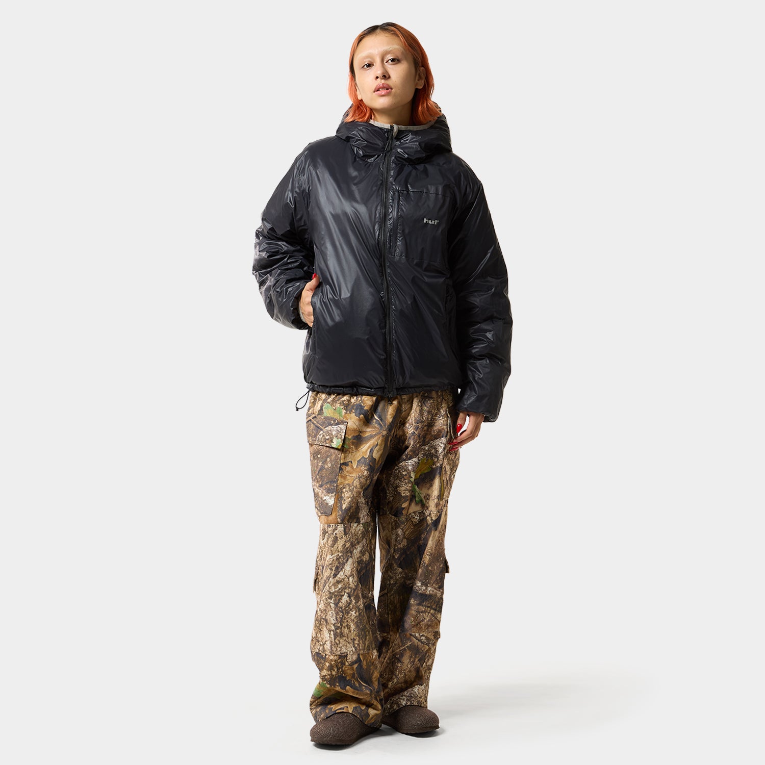 HUF (ハフ) Worldwide JP /JACKETS(ジャケット)/ HUF X TAION CASCADE PACKABLE HOODED DOWN JACKET商品 / BLACK