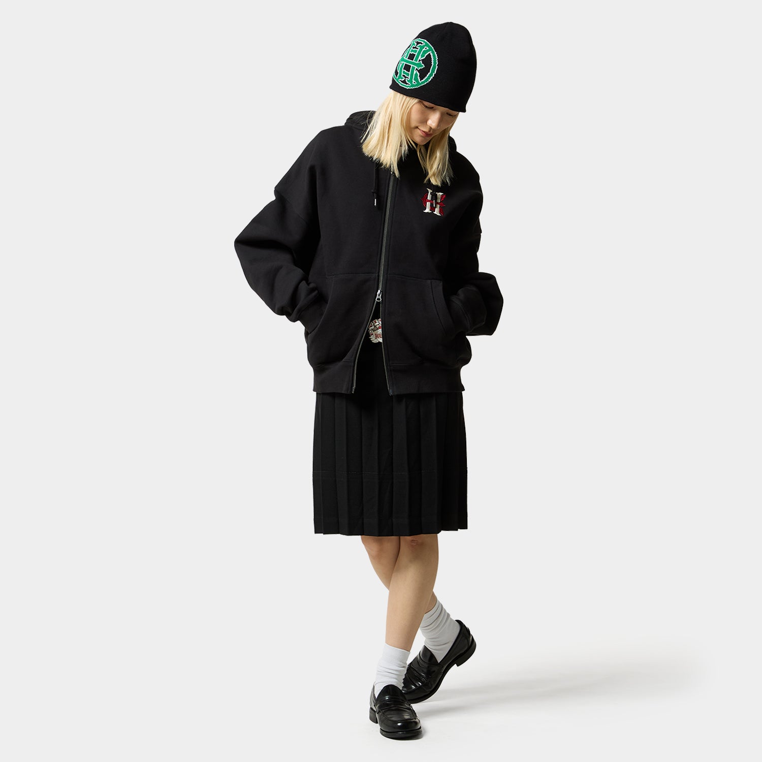 HUF (ハフ) Worldwide JP /HOODIES(パーカー)/ HUF X EVISEN HUFUJI ZIP HOODIE商品 / BLACK