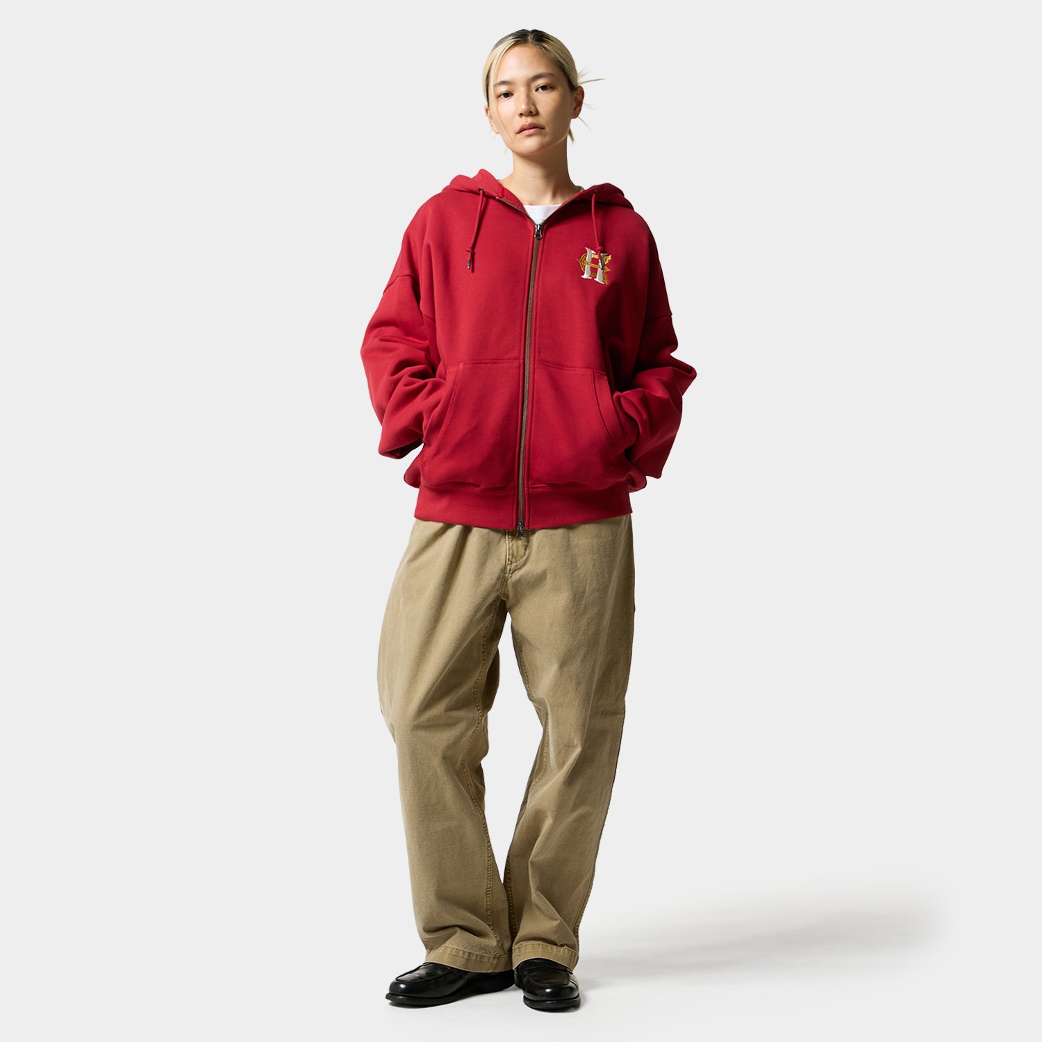 HUF (ハフ) Worldwide JP /HOODIES(パーカー)/ HUF X EVISEN HUFUJI ZIP HOODIE商品 / BLACK