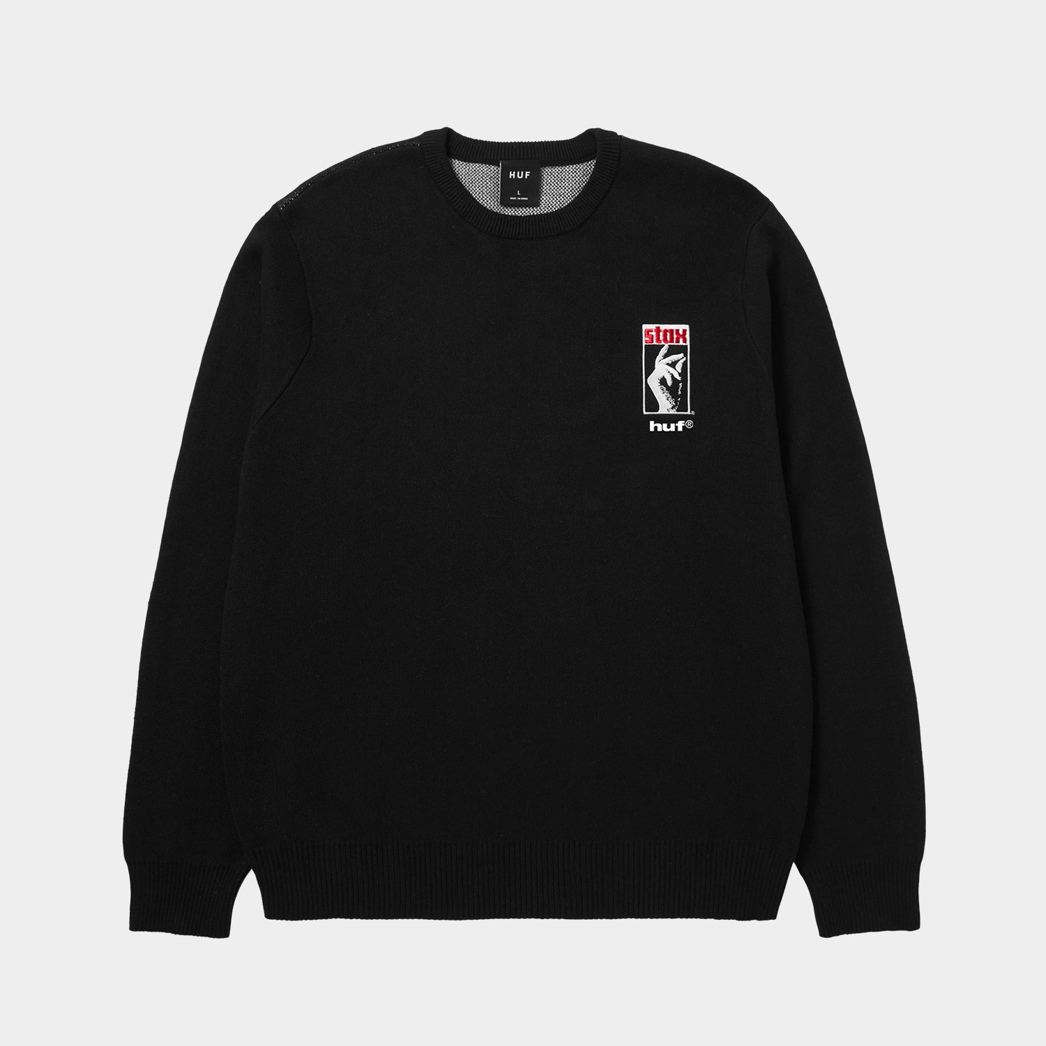 HUF (ハフ) Worldwide JP /TOPS & SHIRTS(トップス&シャツ)/ HUF X ISAAC HAYES BLACK MOSES KNIT SWEATER商品 / BLACK