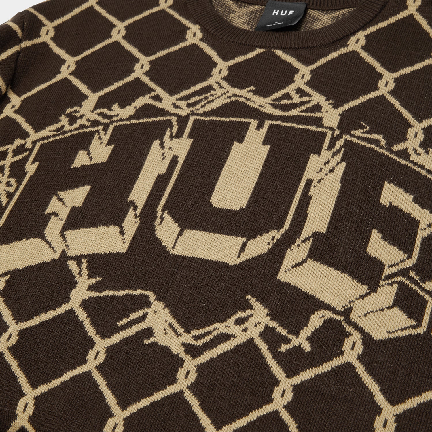HUF (ハフ) Worldwide JP /KNITS & SWEATERS(ニット&セーター)/ BREAKTHROUGH CREWNECK SWEATER商品 / BISON