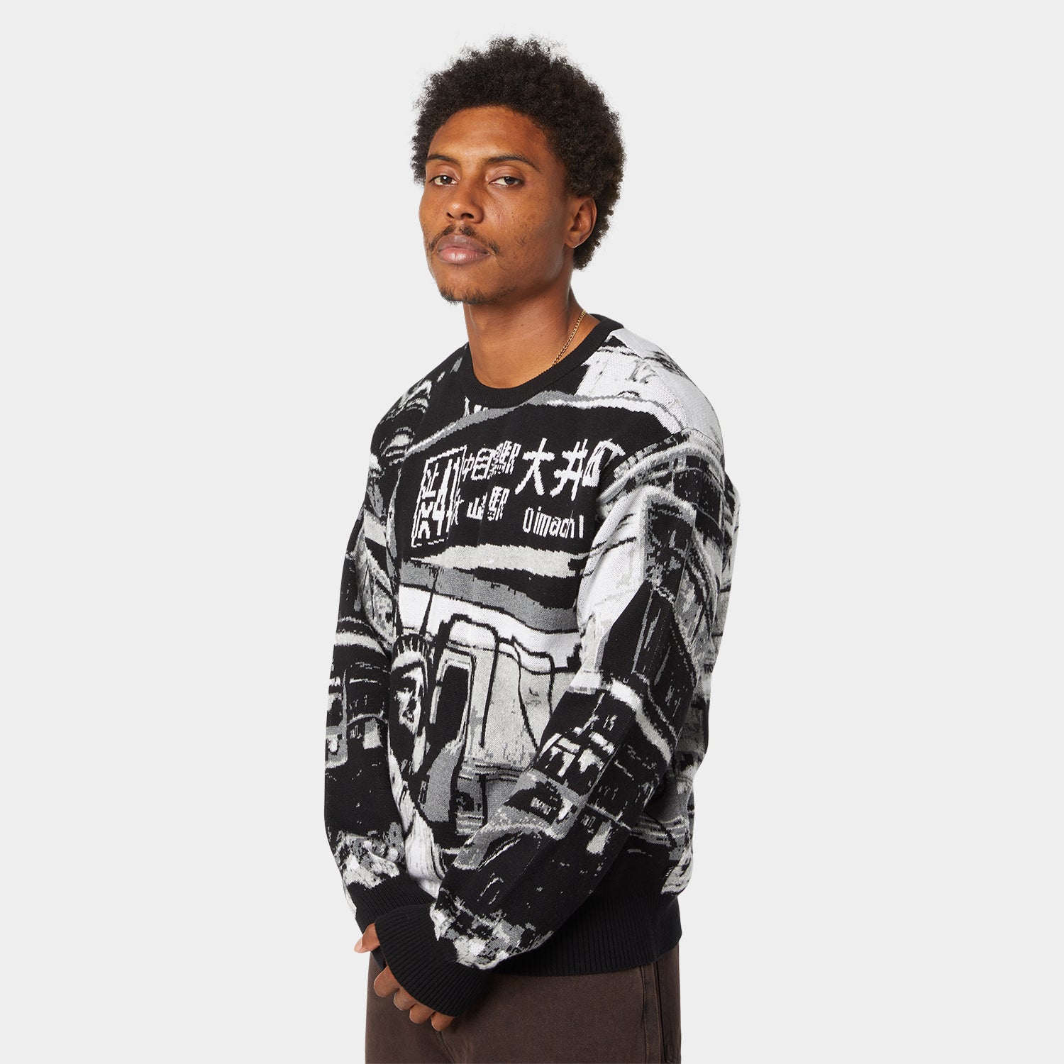 HUF (ハフ) Worldwide JP /KNITS & SWEATERS(ニット&セーター)/ WORLDWIDE COMMUTER SWEATER商品 / BLACK