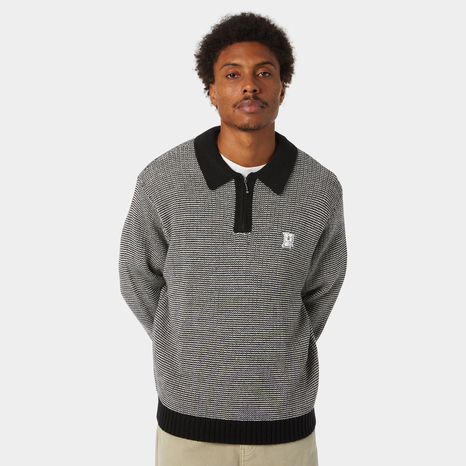 HUF (ハフ) Worldwide JP /KNITS & SWEATERS(ニット&セーター)/ MEGABLAST TWO TONE WAFFLE SWEATER商品 / WASHED BLUE/MOSS