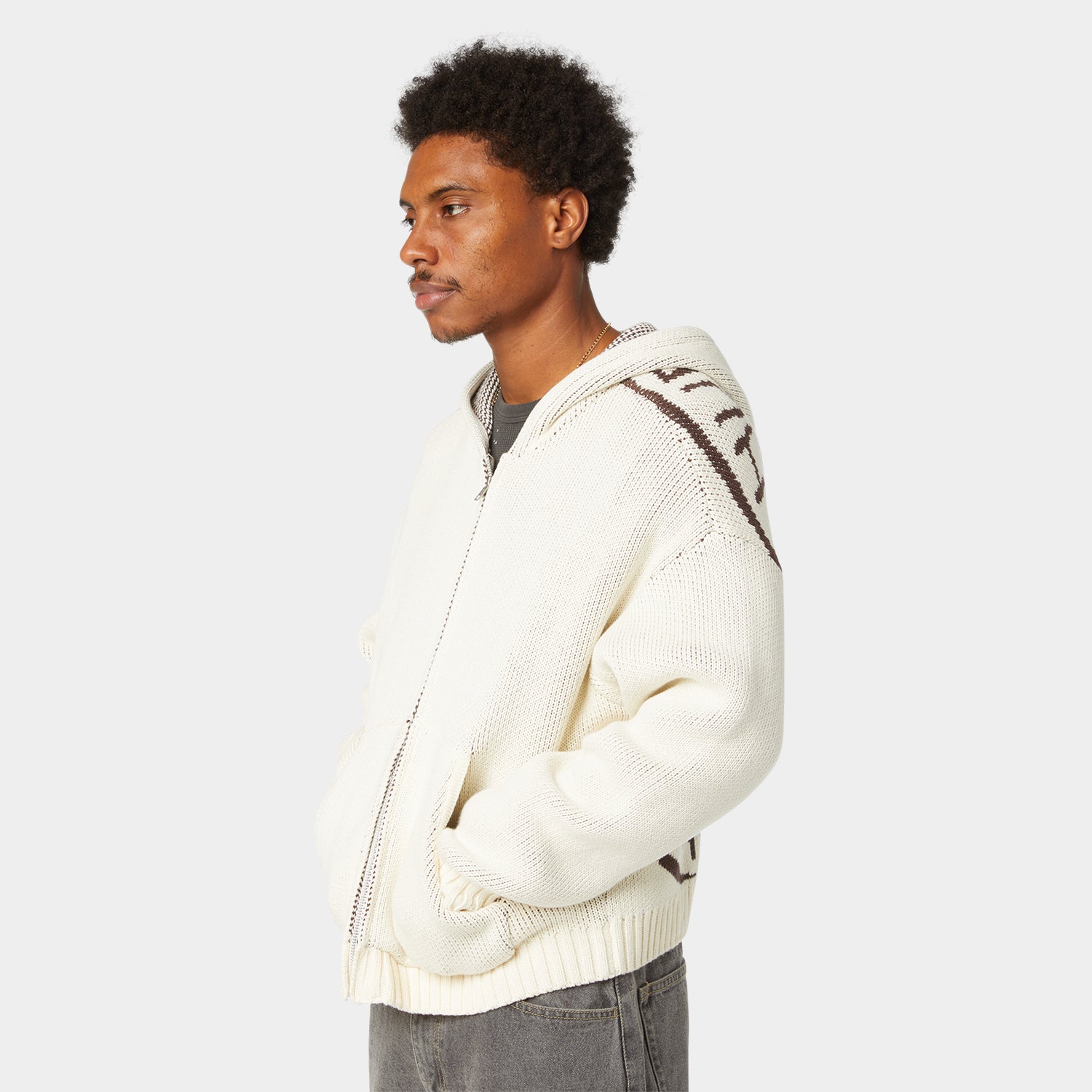 HUF (ハフ) Worldwide JP /KNITS & SWEATERS(ニット&セーター)/ TOKEN ZIP HOODED SWEATER商品 / NAVY