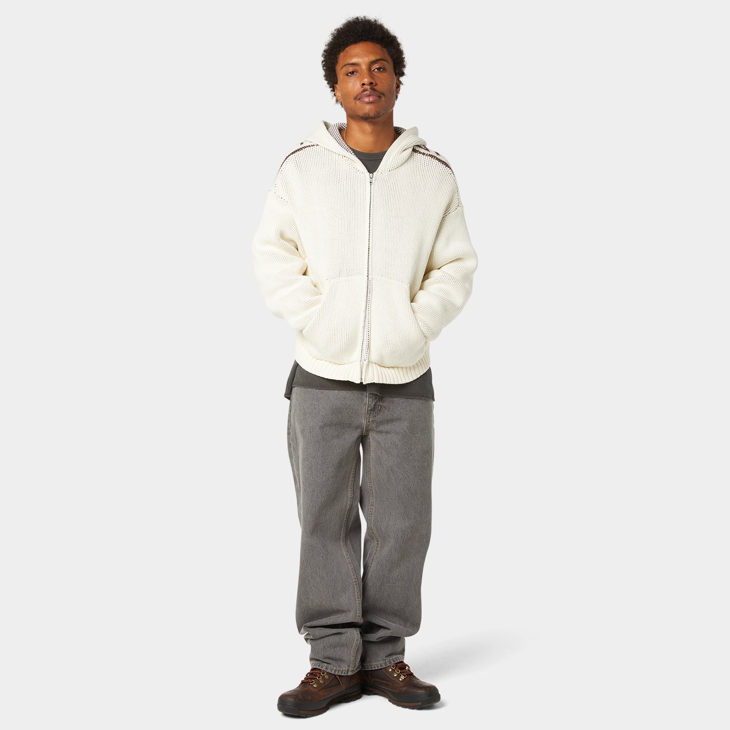 HUF (ハフ) Worldwide JP /KNITS & SWEATERS(ニット&セーター)/ TOKEN ZIP HOODED SWEATER商品 / NAVY