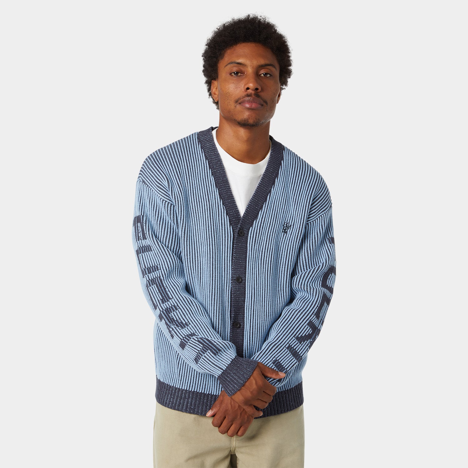 HUF (ハフ) Worldwide JP /KNITS & SWEATERS(ニット&セーター)/ REPEATER CARDIGAN商品 / WASHED BLUE