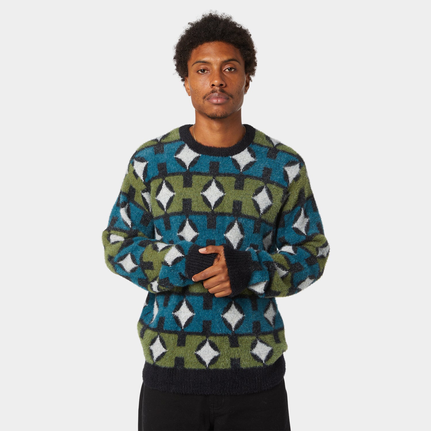 HUF (ハフ) Worldwide JP /KNITS & SWEATERS(ニット&セーター)/ SPACE AGE CREWNECK SWEATER商品 / PINE