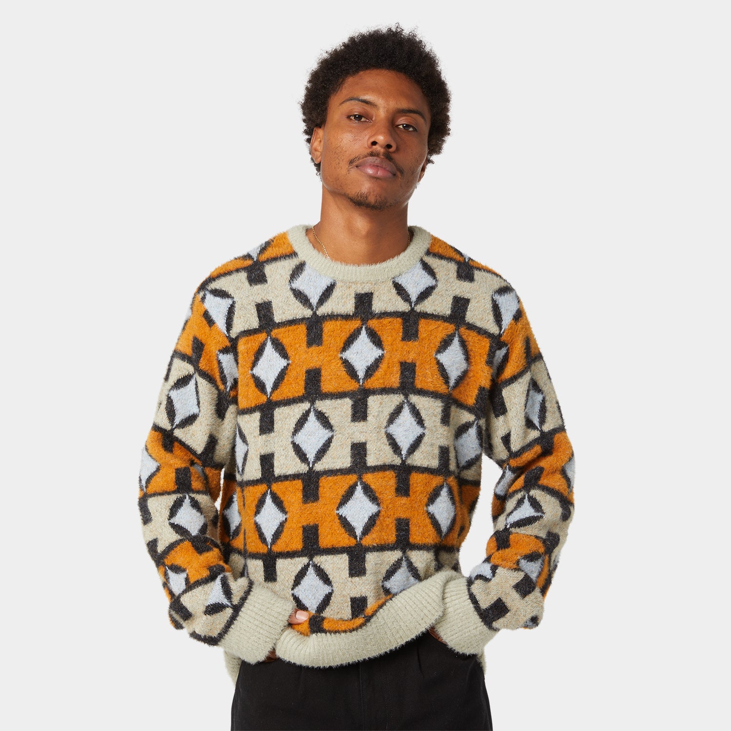 HUF (ハフ) Worldwide JP /KNITS & SWEATERS(ニット&セーター)/ SPACE AGE CREWNECK SWEATER商品 / PINE